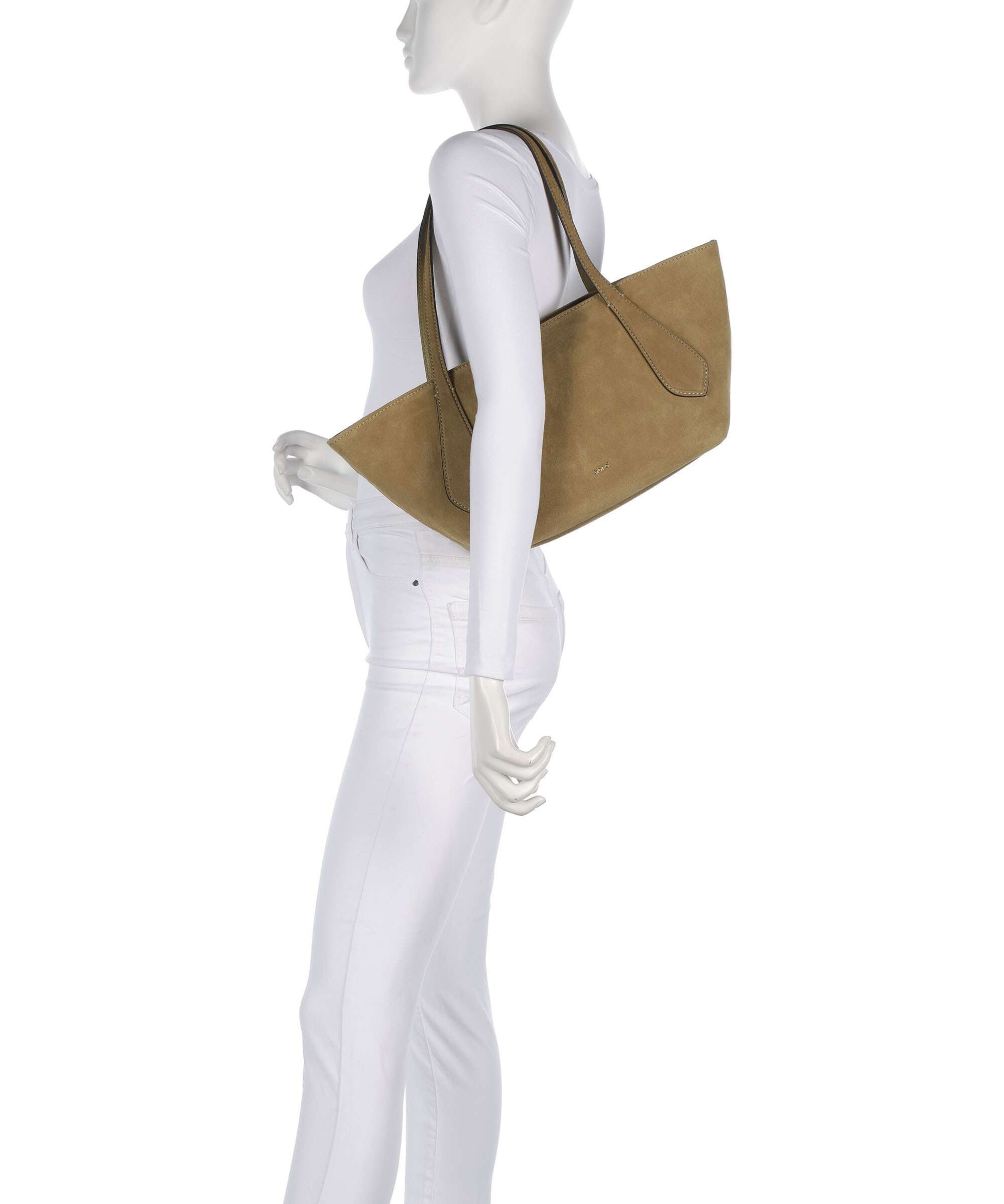 Abro Suede Carina Tote bag mud