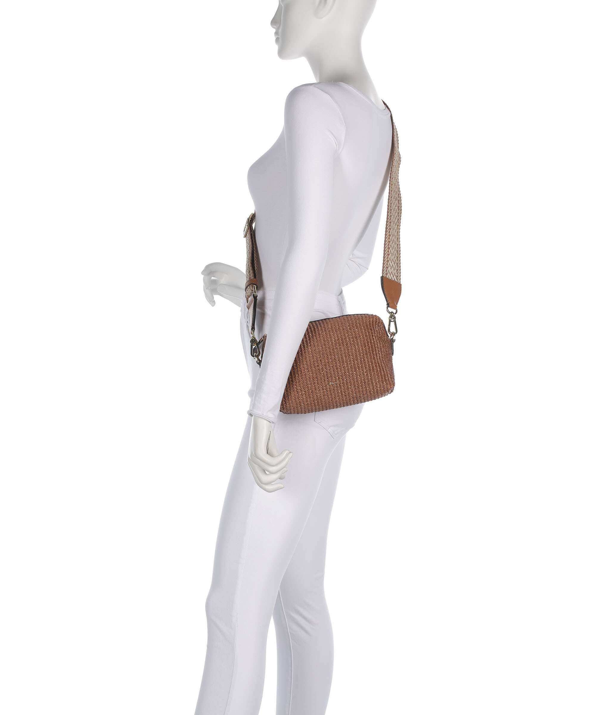Abro Raffia Kaia Crossbody bag caramel/cognac