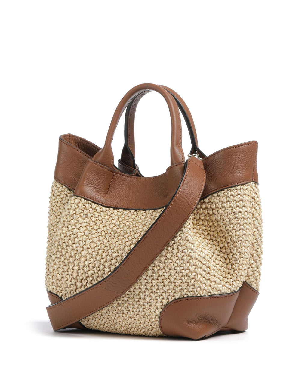 Abro Maglia Raffia Essential Small Handbag natural/nut