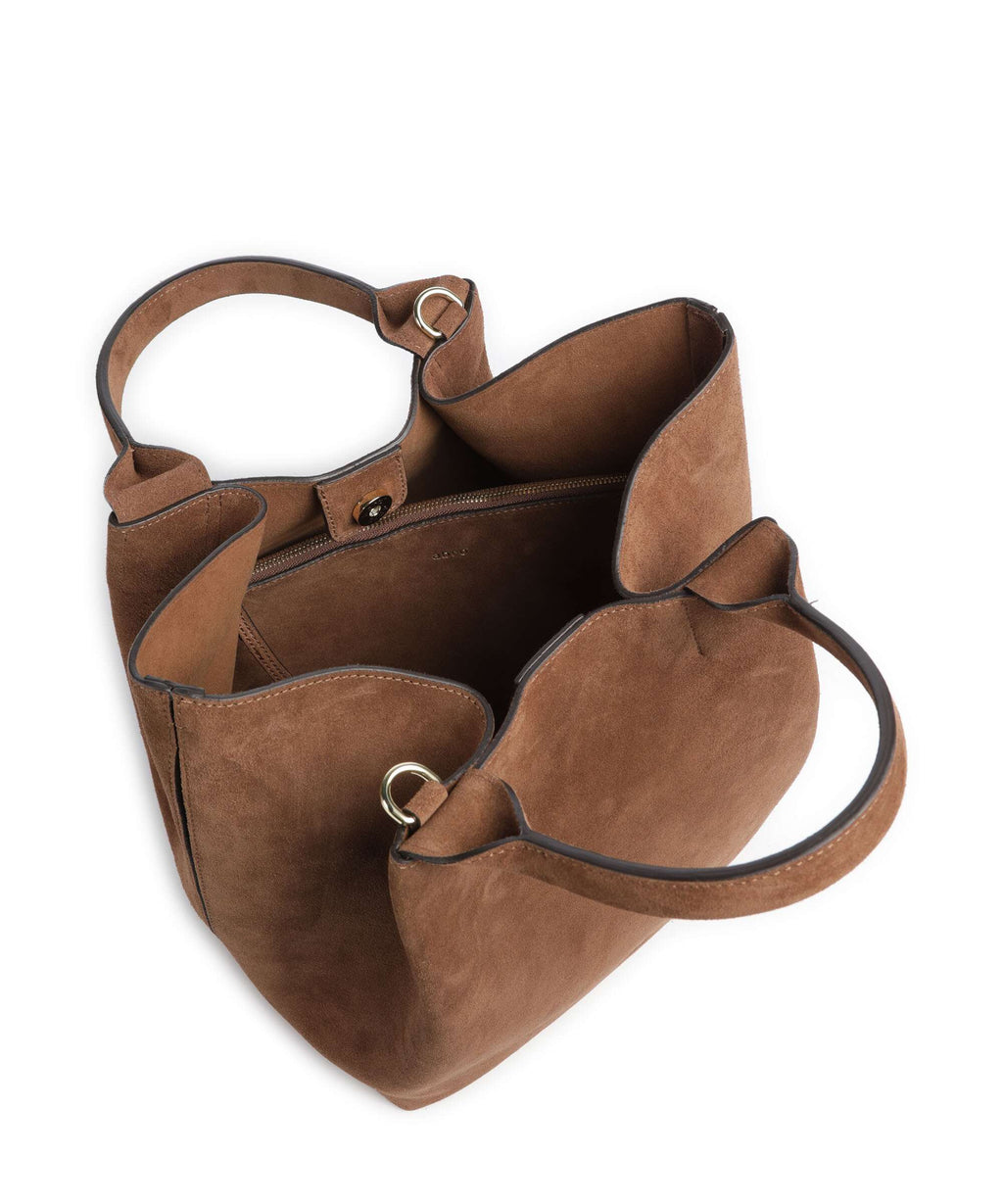 Abro Suede Essential Medium Handbag wood