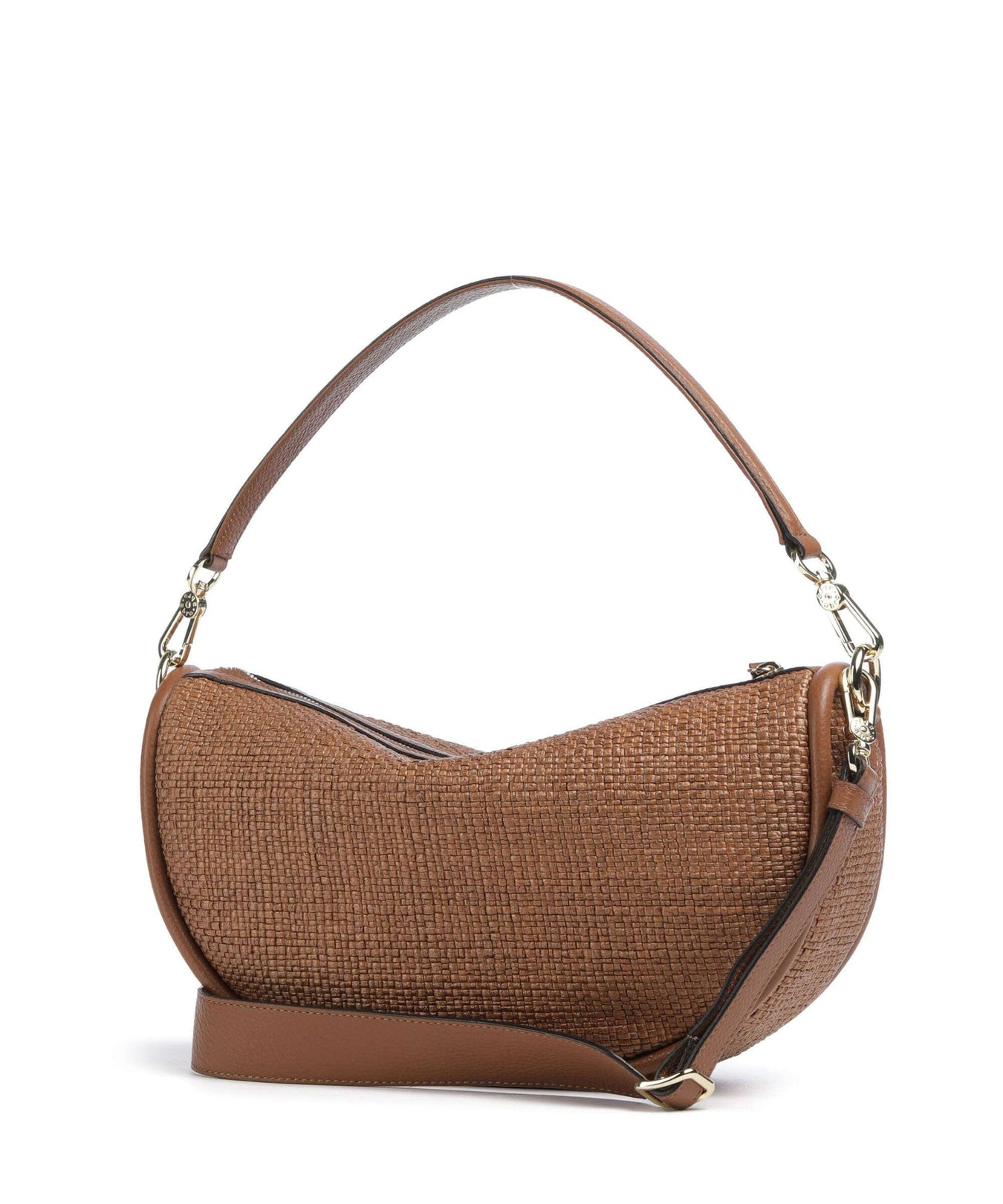 Abro Raffia Intreccio Willow Shoulder bag caramel/cognac