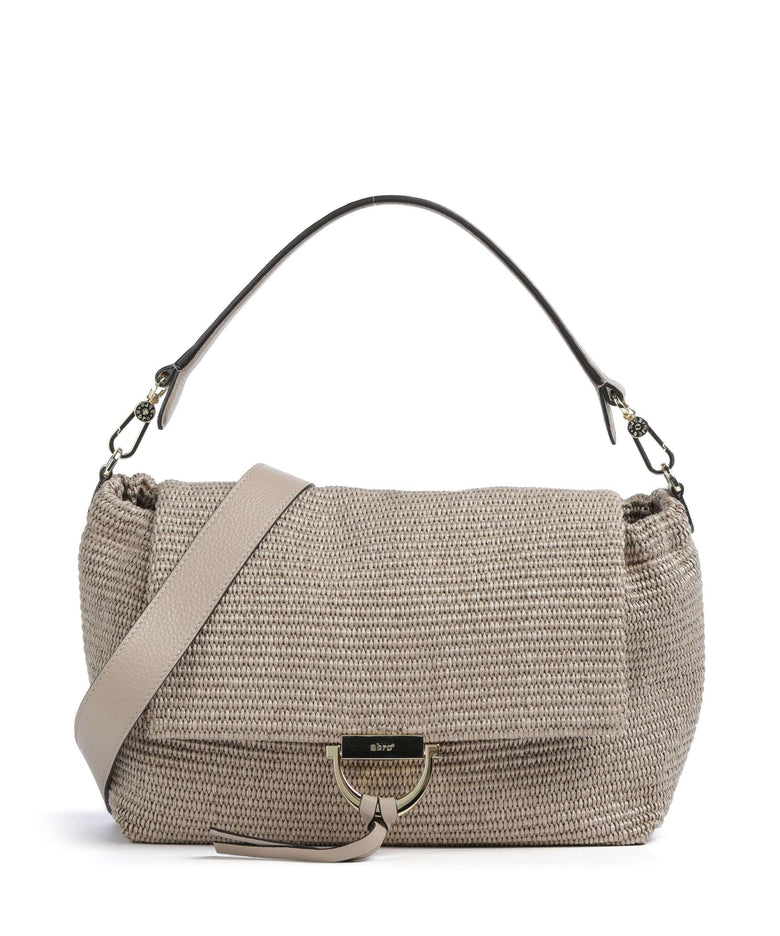 Abro Raffia Classica Temi Large Shoulder bag siena