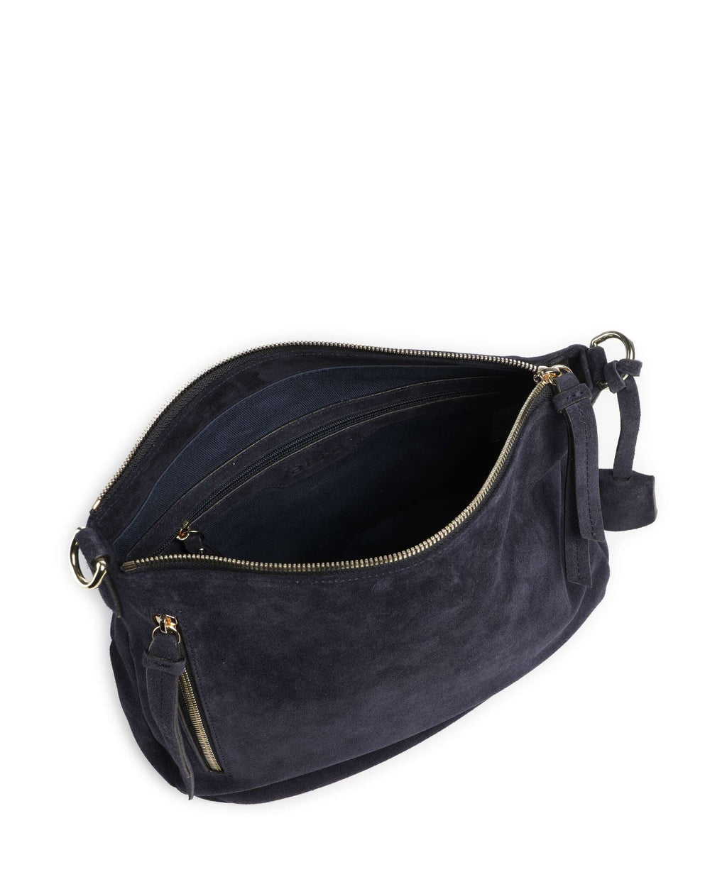 Abro Suede Juna Small Hobo bag navy
