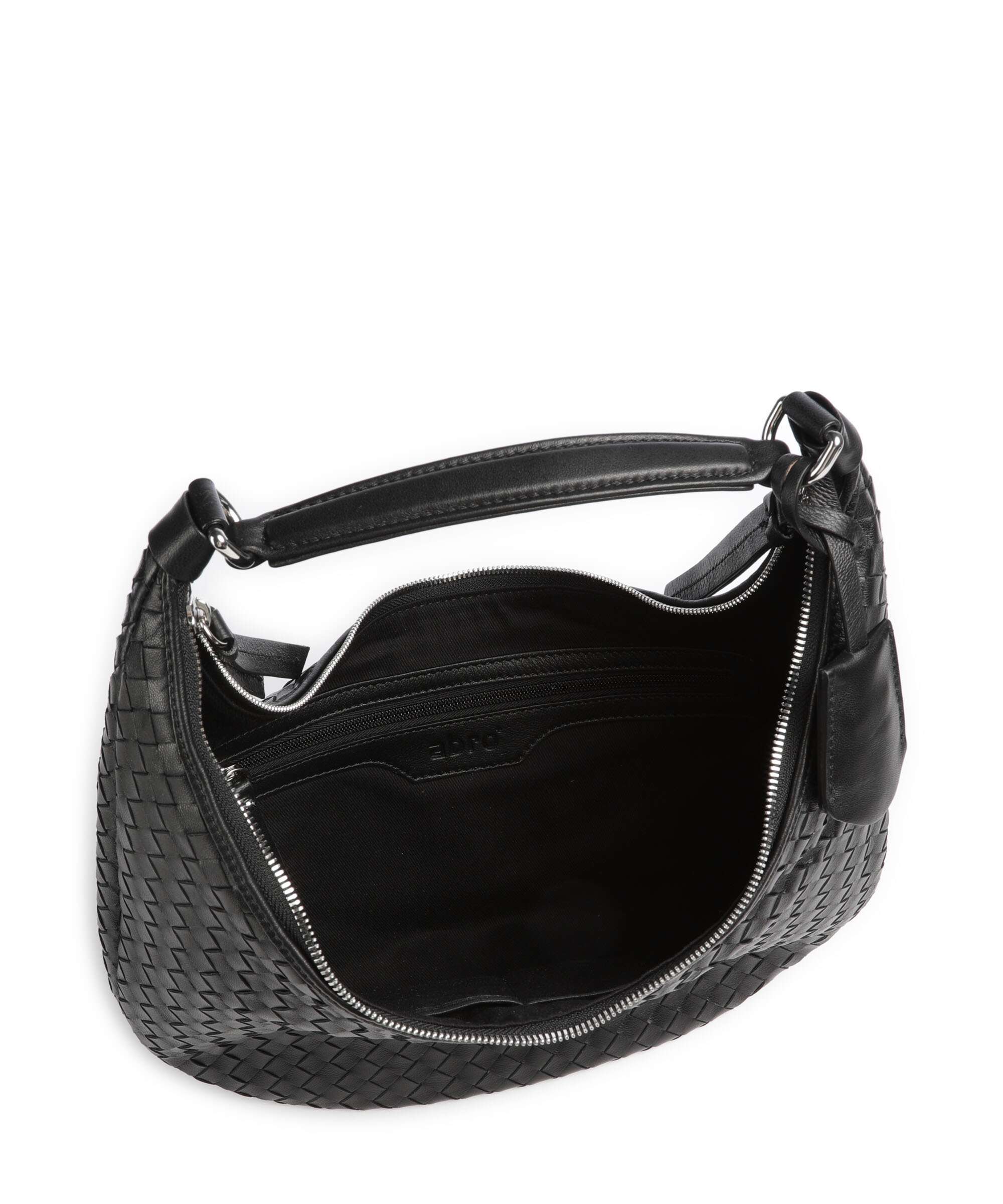 Abro Piuma Nana Small Hobo bag black/nickel