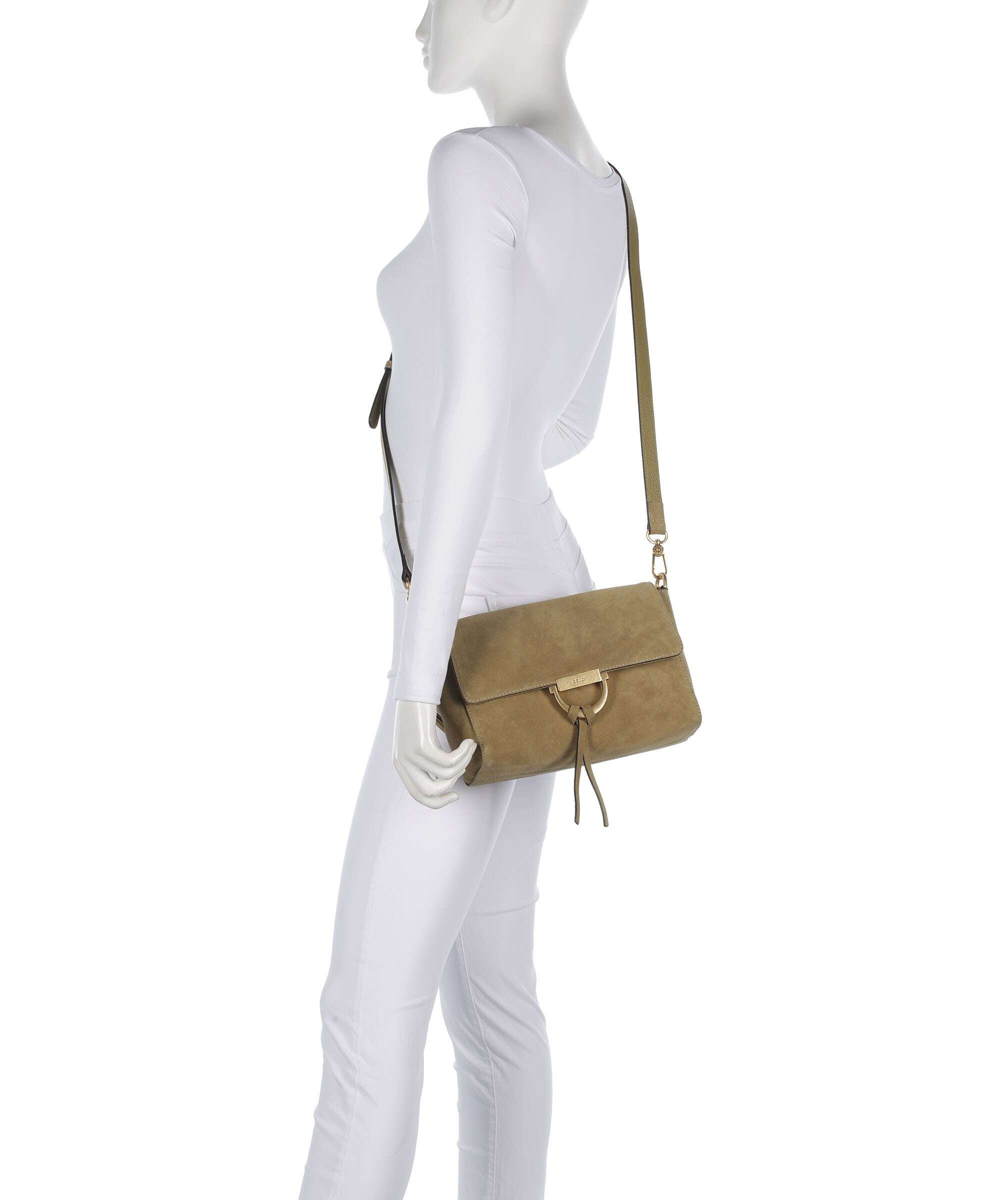 Abro Suede Temi Shoulder bag mud