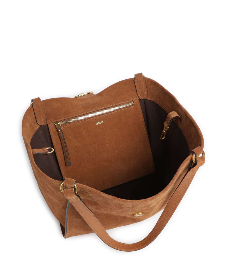 Abro Suede Temi Tote bag cuoio