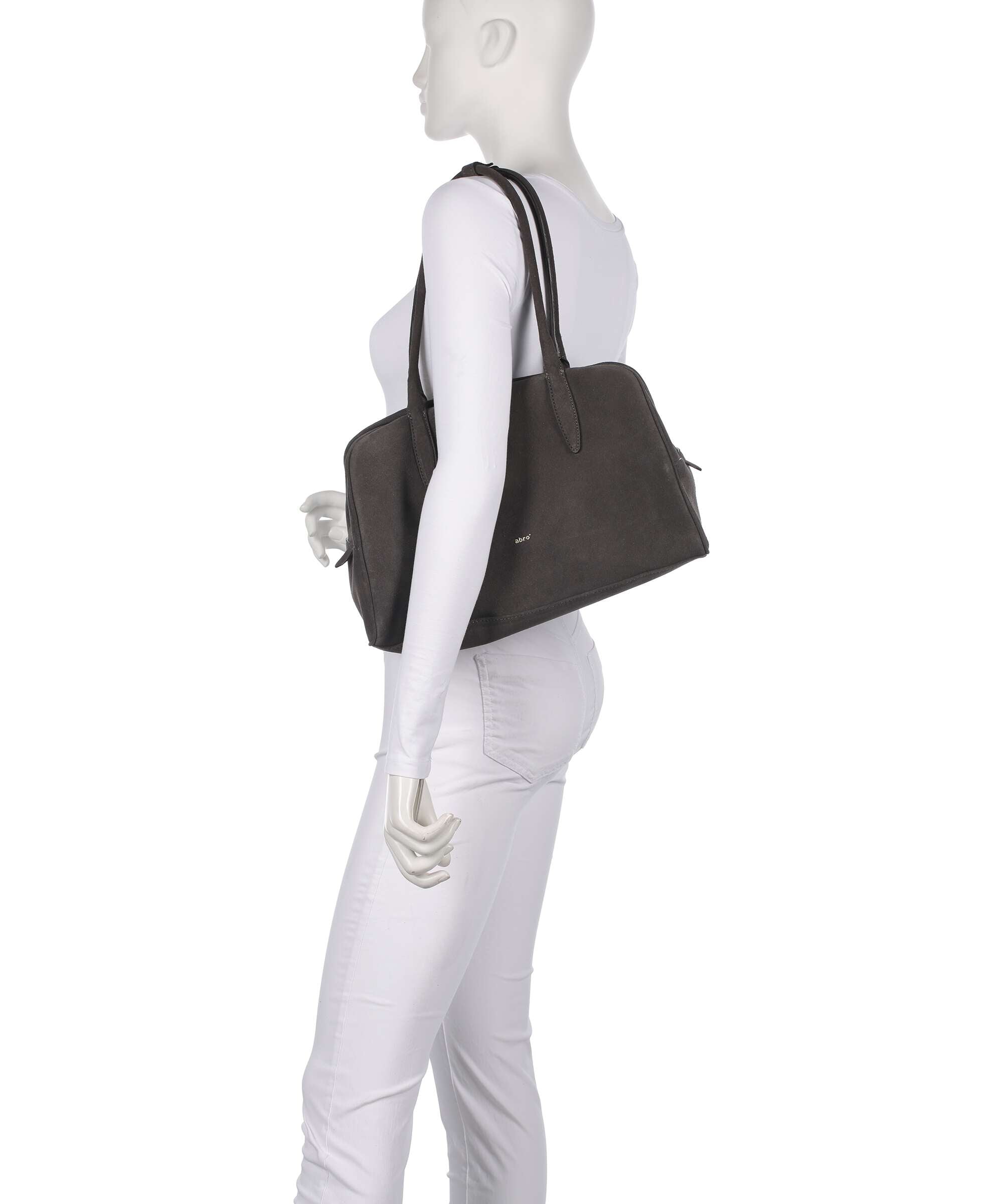Abro Suede Amara Shoulder bag grey