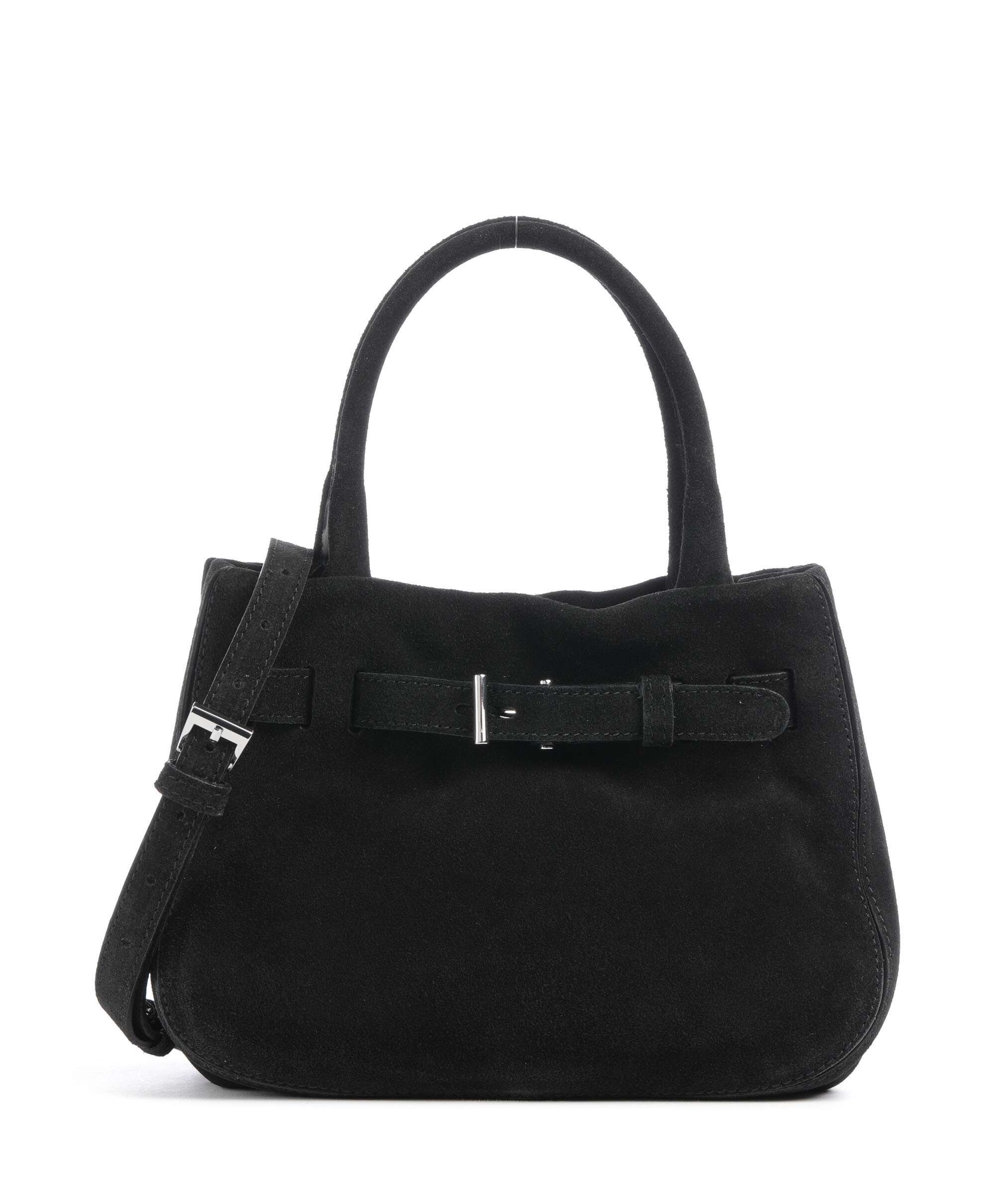 Abro Suede Jill Handbag black/nickel