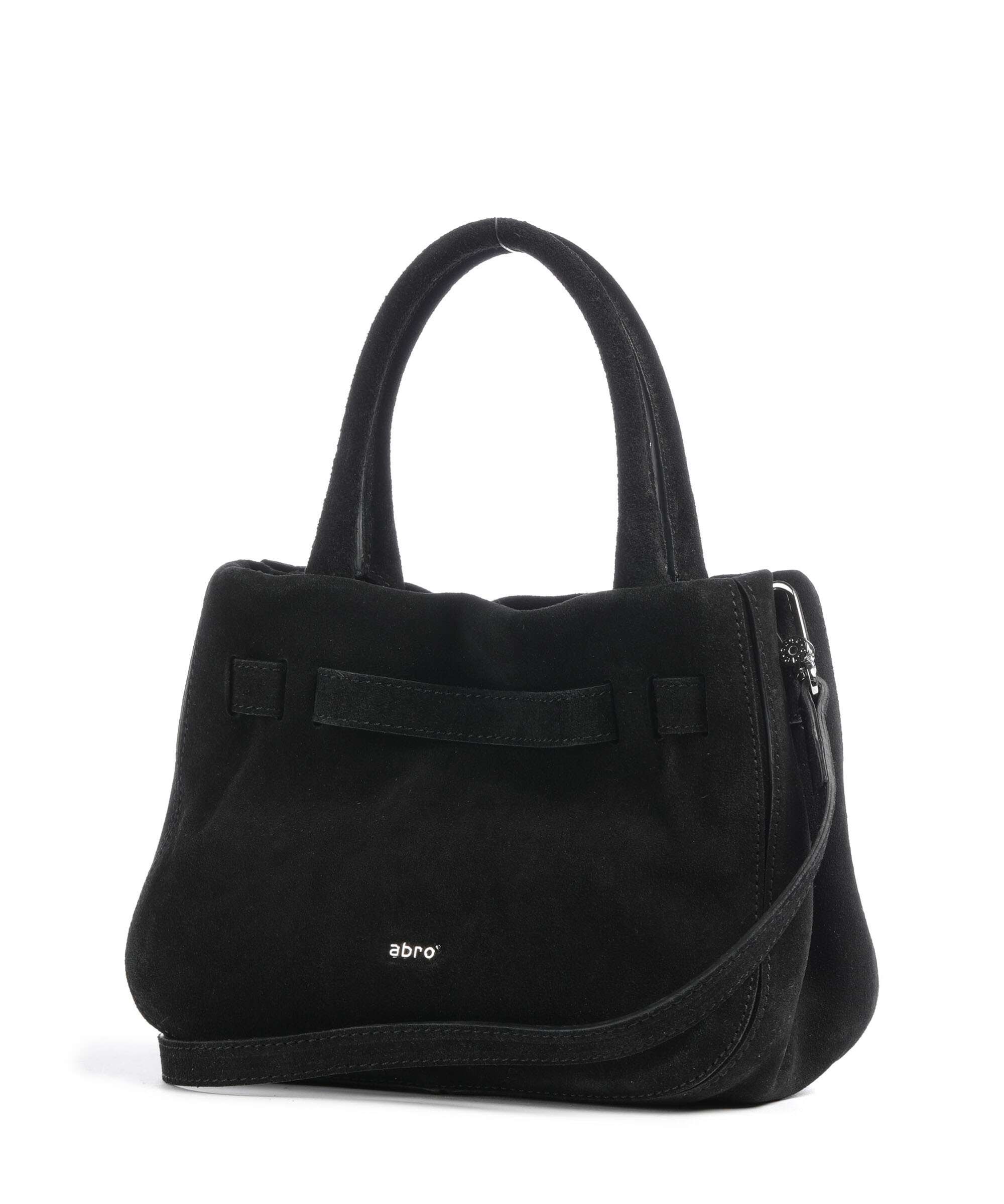 Abro Suede Jill Handbag black/nickel