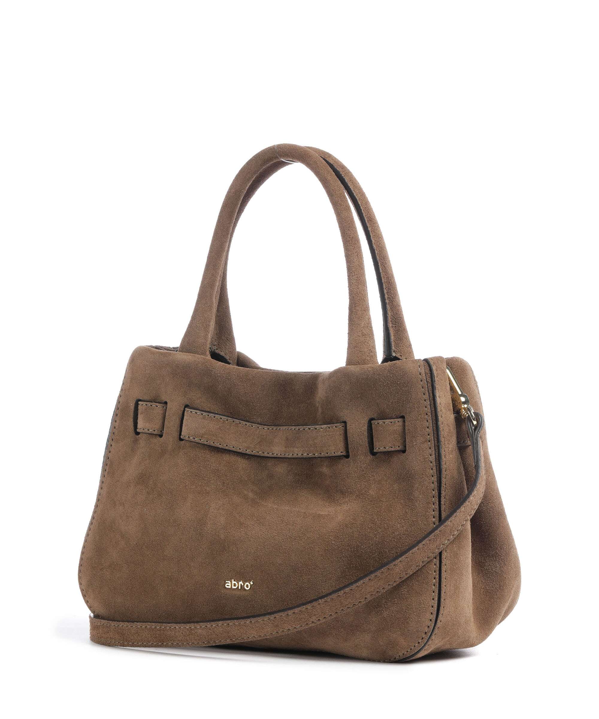 Abro Suede Jill Handbag khaki
