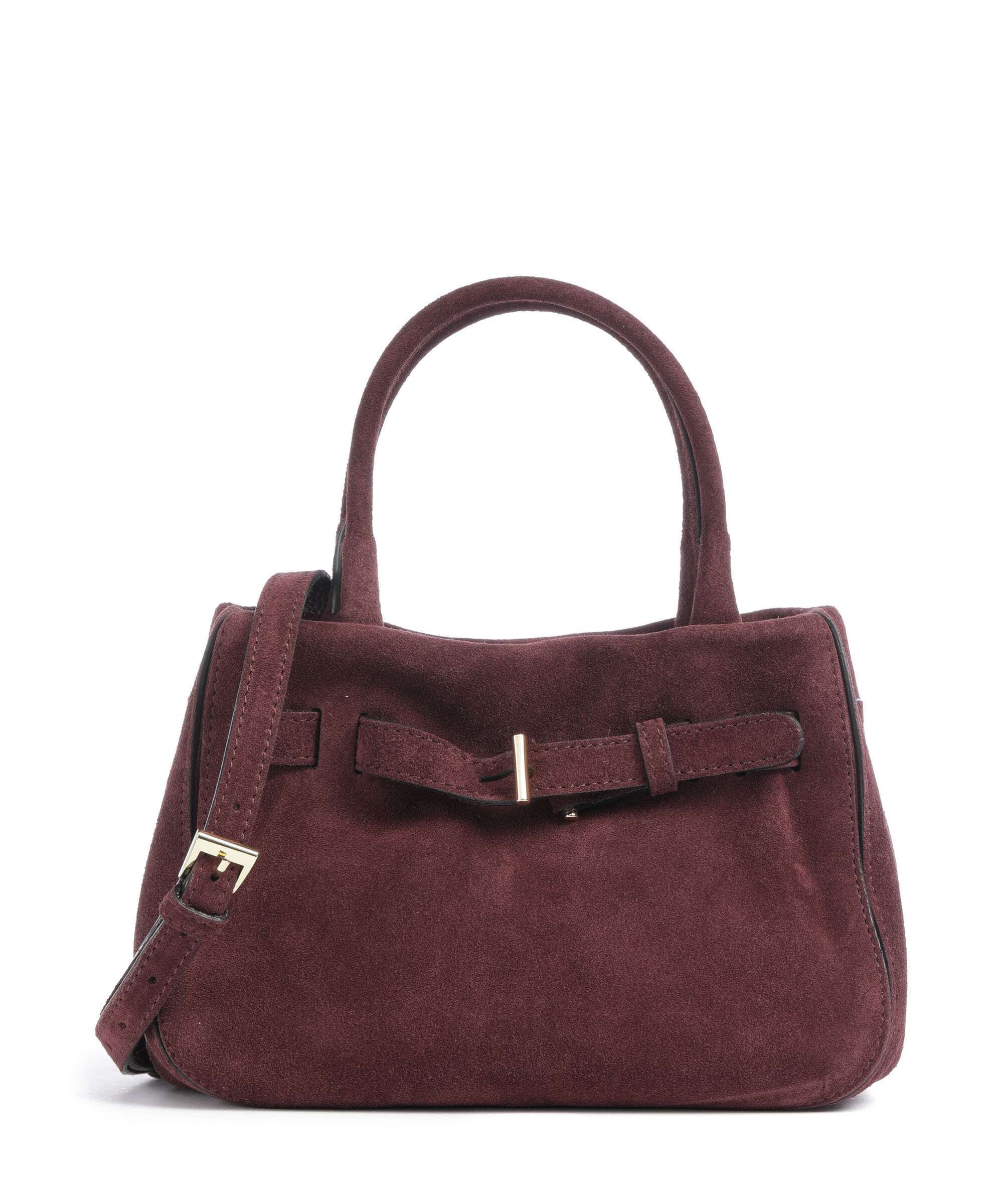 Abro Suede Jill Handbag burgundy