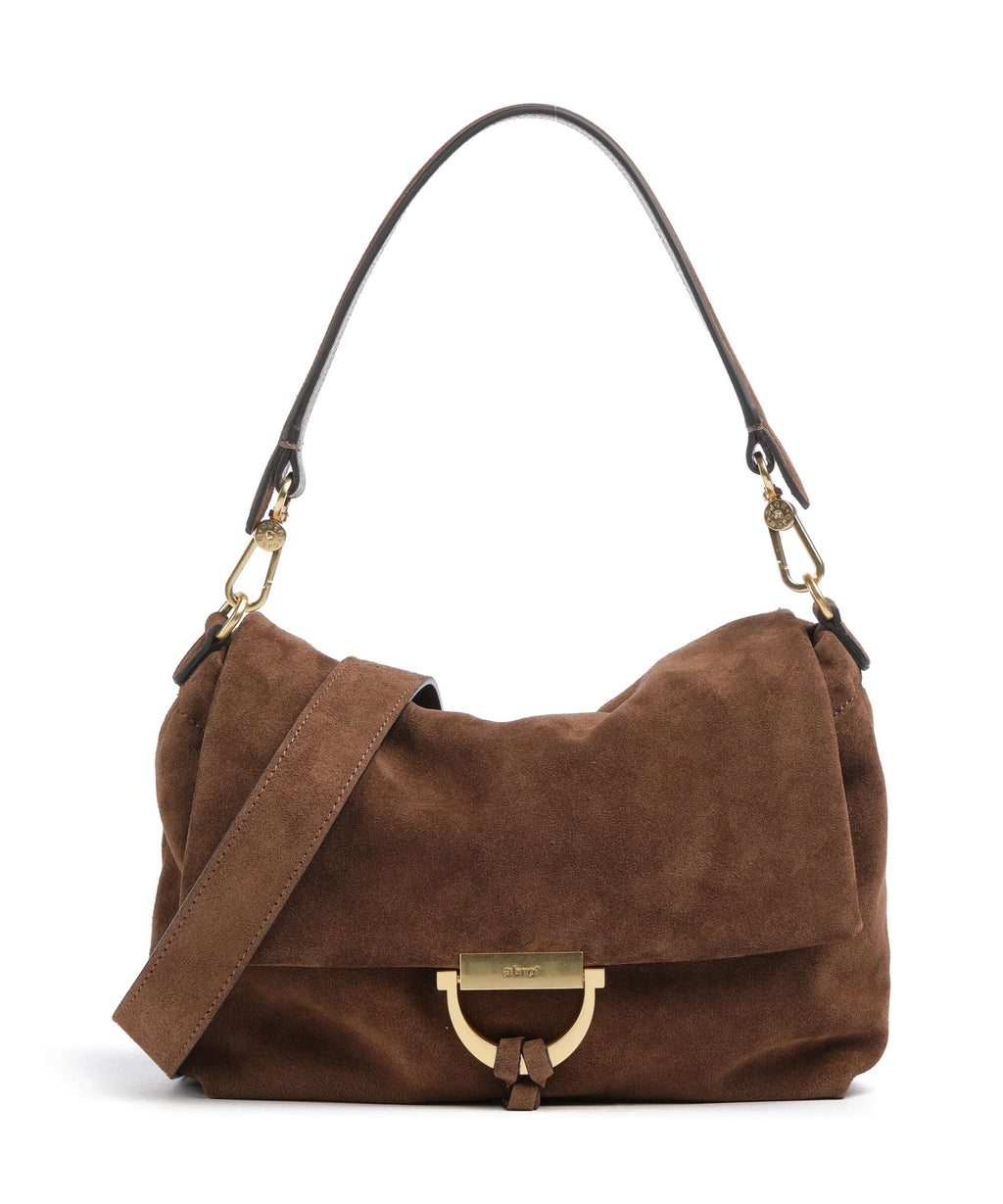 Abro Suede Temi Medium Shoulder bag wood