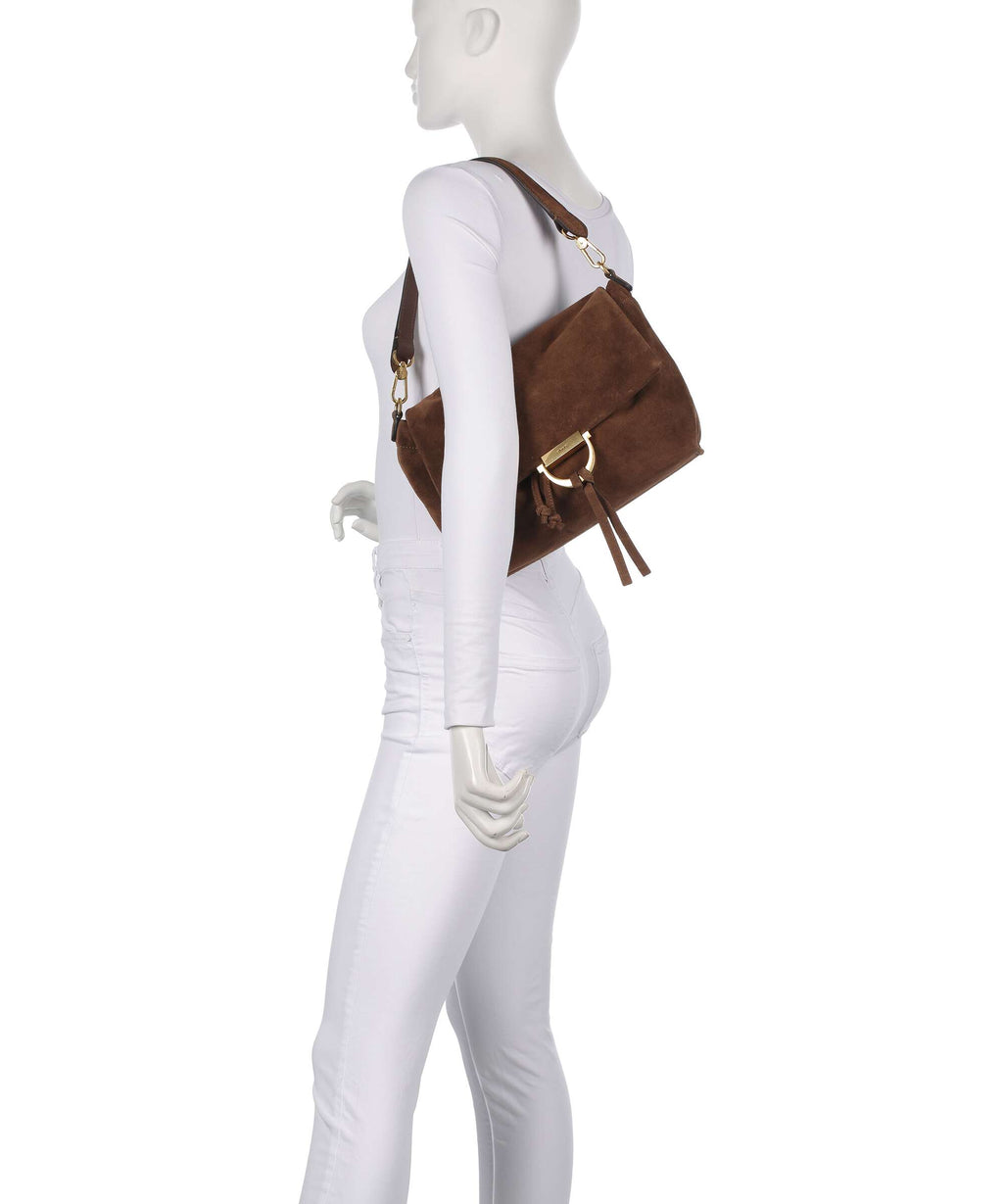 Abro Suede Temi Medium Shoulder bag wood