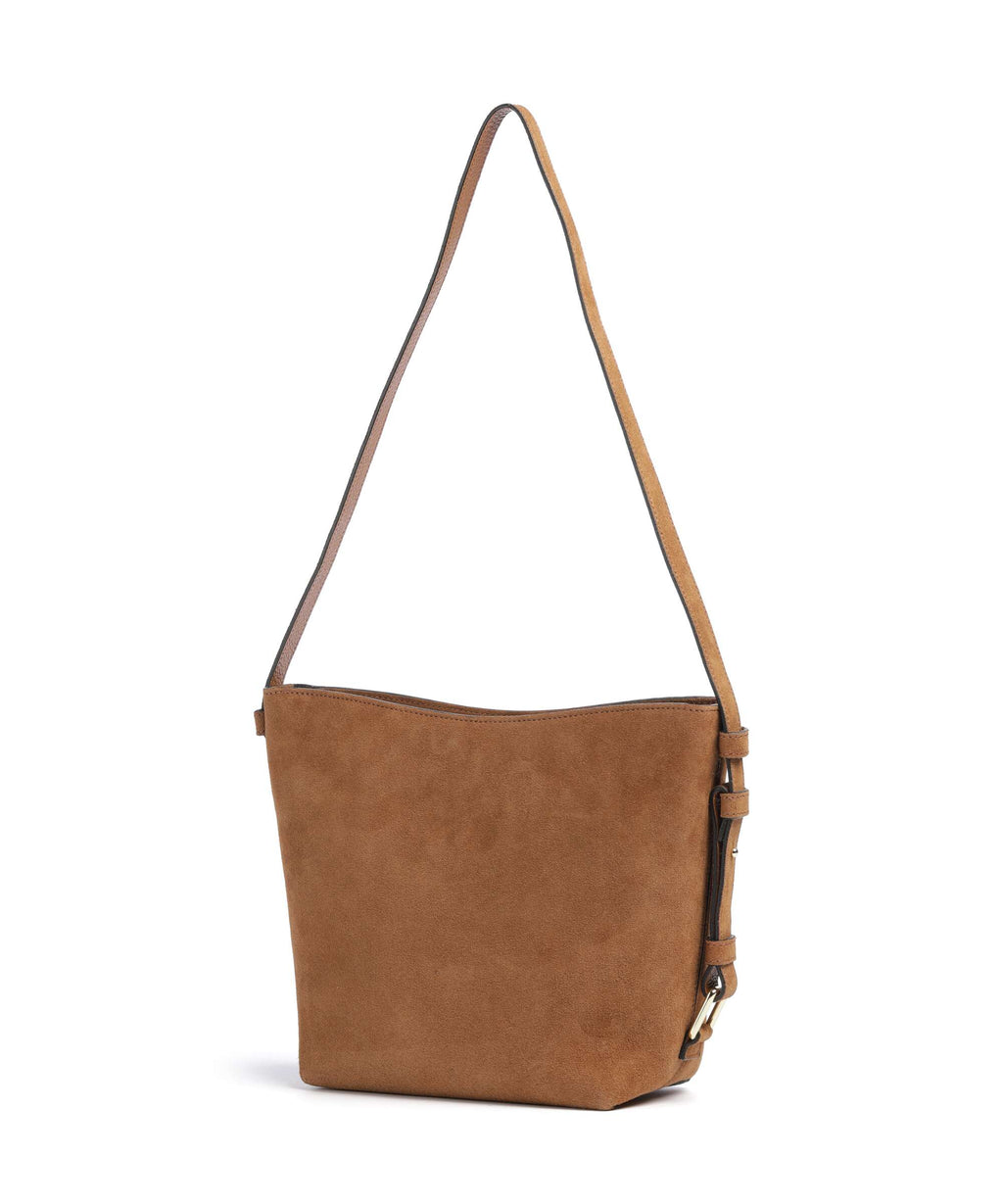 Abro Suede Cosmo Hobo bag cuoio