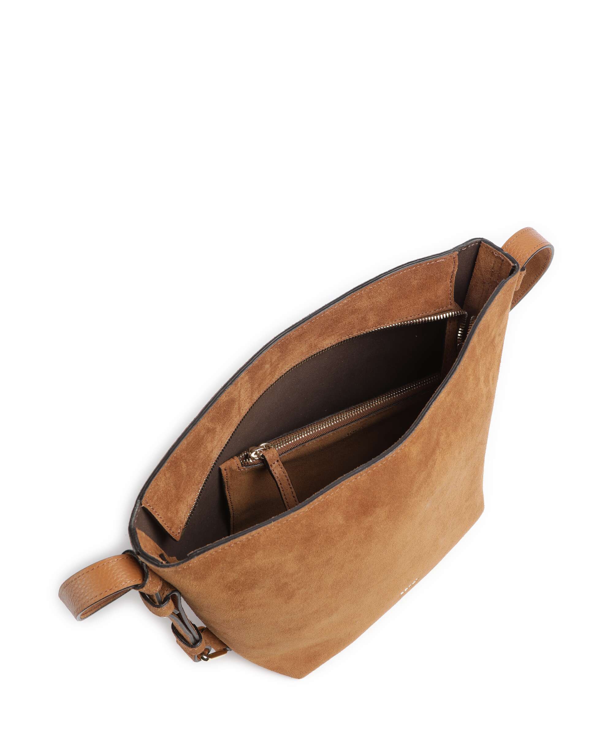 Abro Suede Cosmo Hobo bag cuoio
