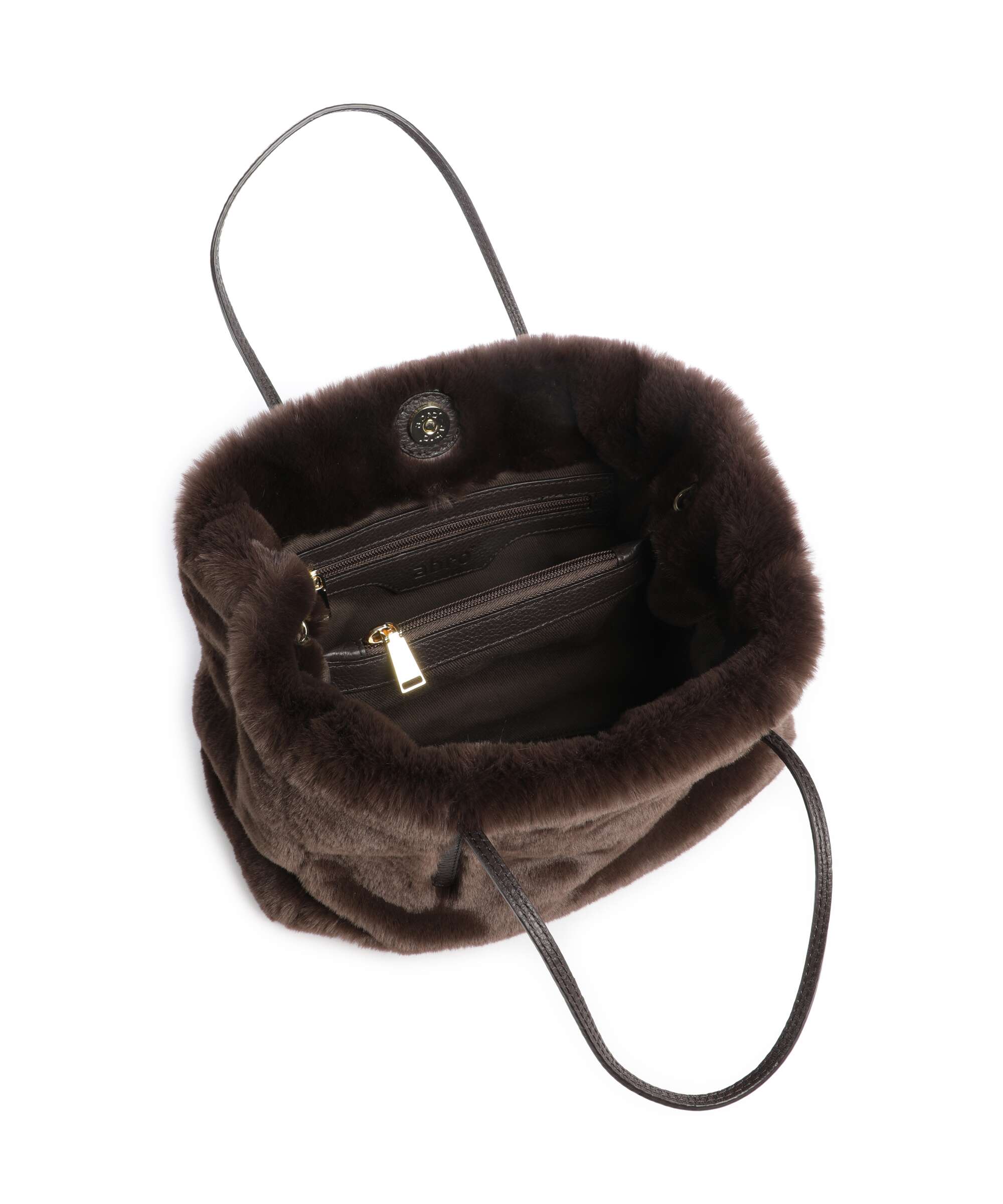 Abro Eco Fur Noelle Handbag dark brown