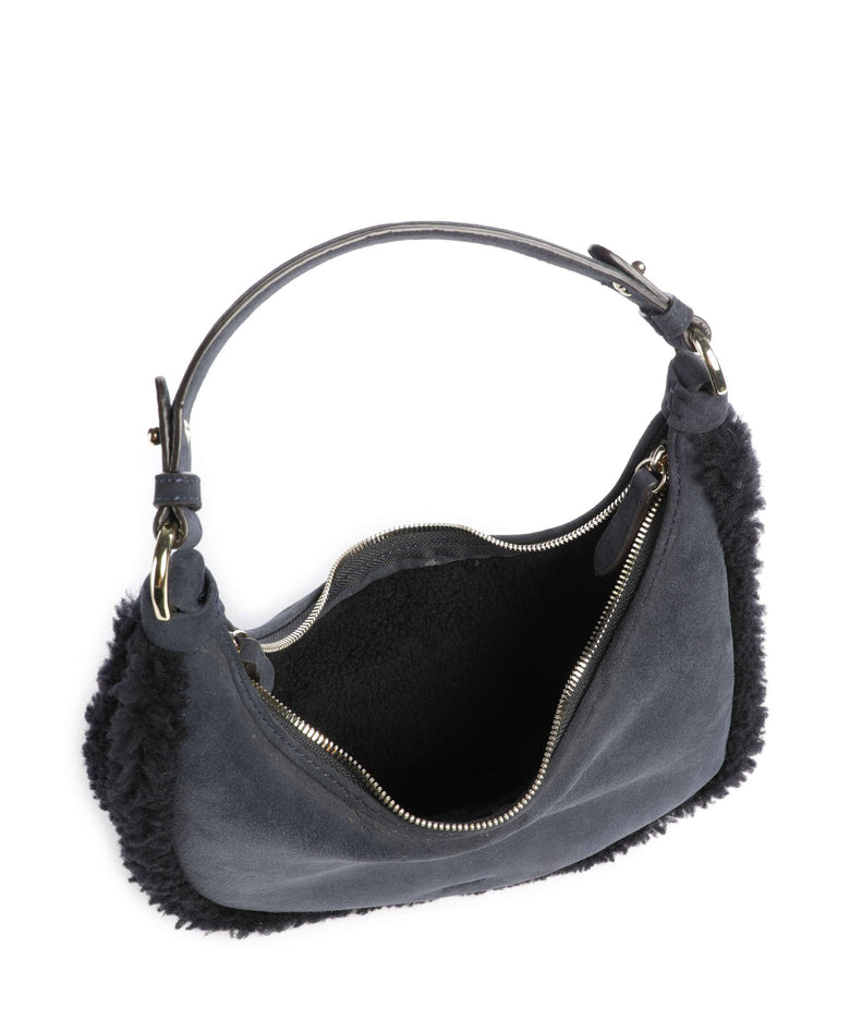 Abro Shearling Nana Mini Shoulder bag navy