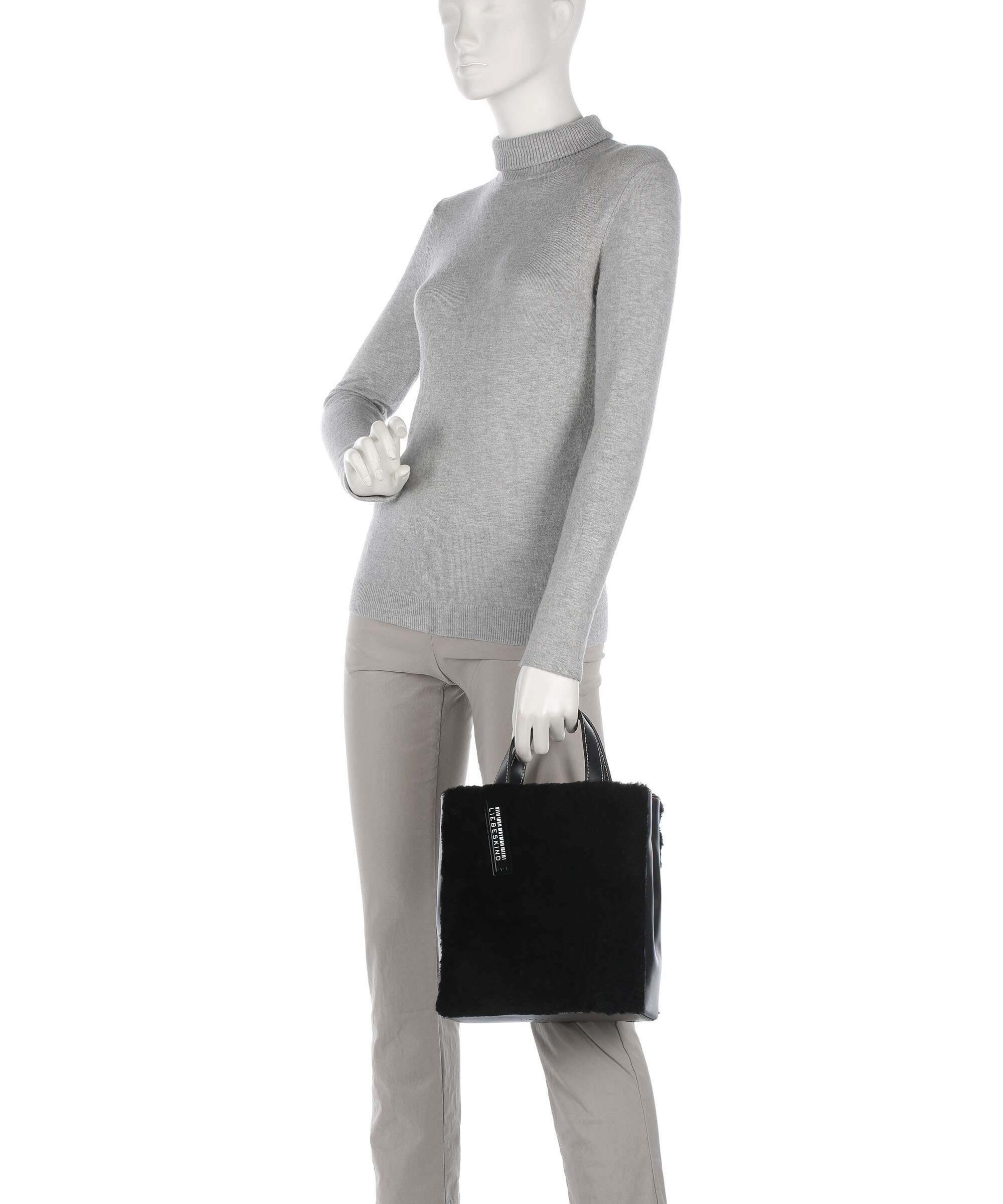 Liebeskind Paper Bag Shearling S Handbag black