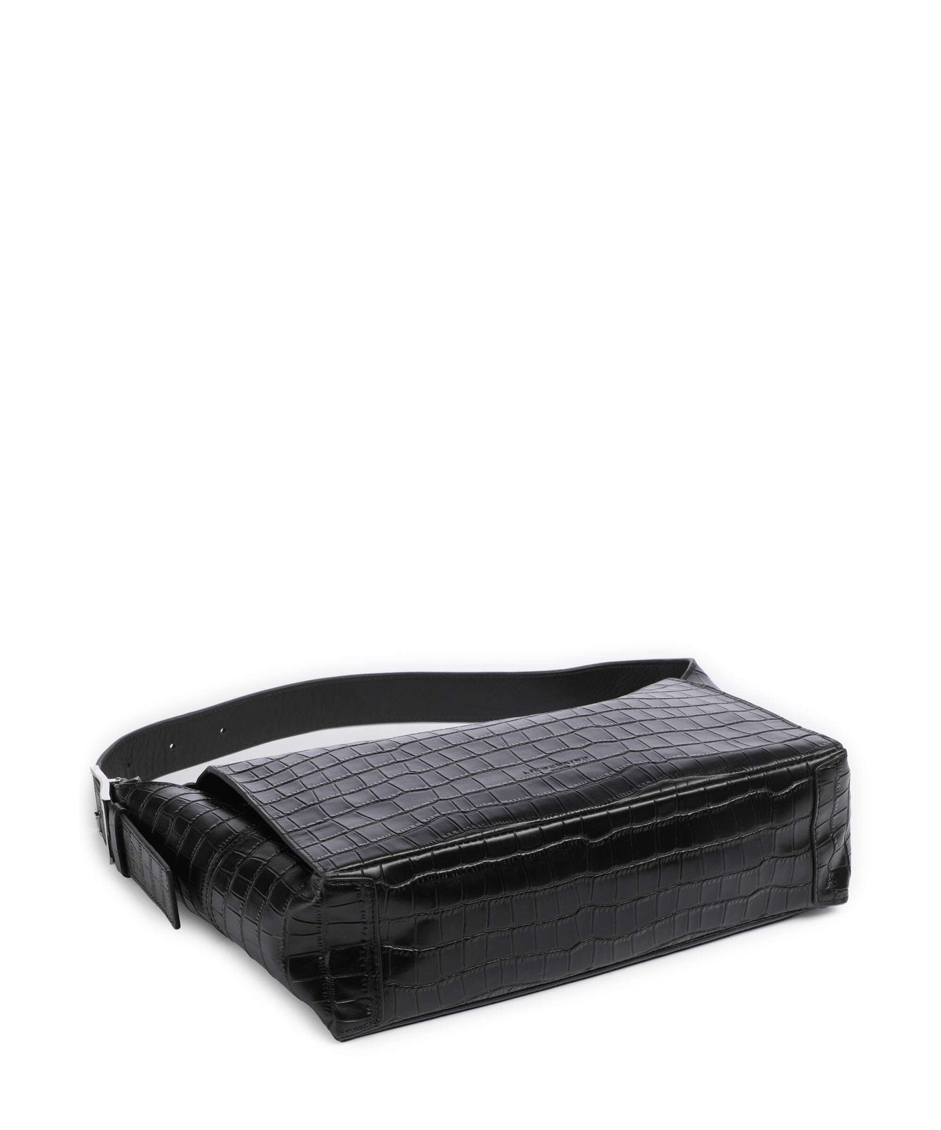 Liebeskind Lou 2 New Croco M Hobo bag black