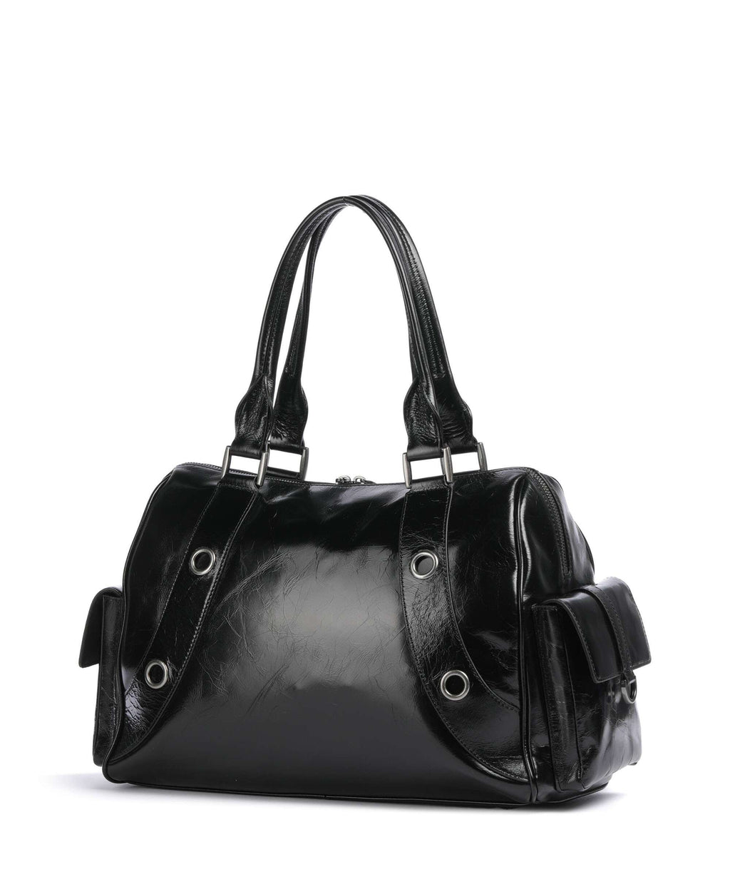 Liebeskind Nika Lack Distressed L Shoulder bag black