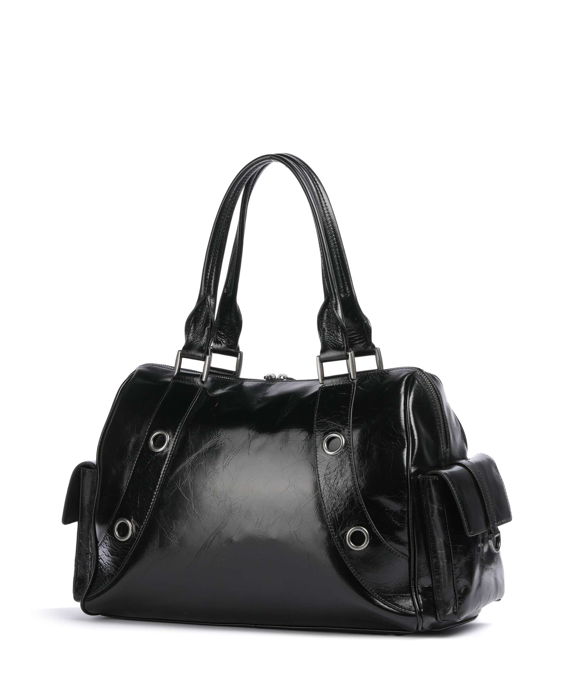 Liebeskind Nika Lack Distressed L Shoulder bag black