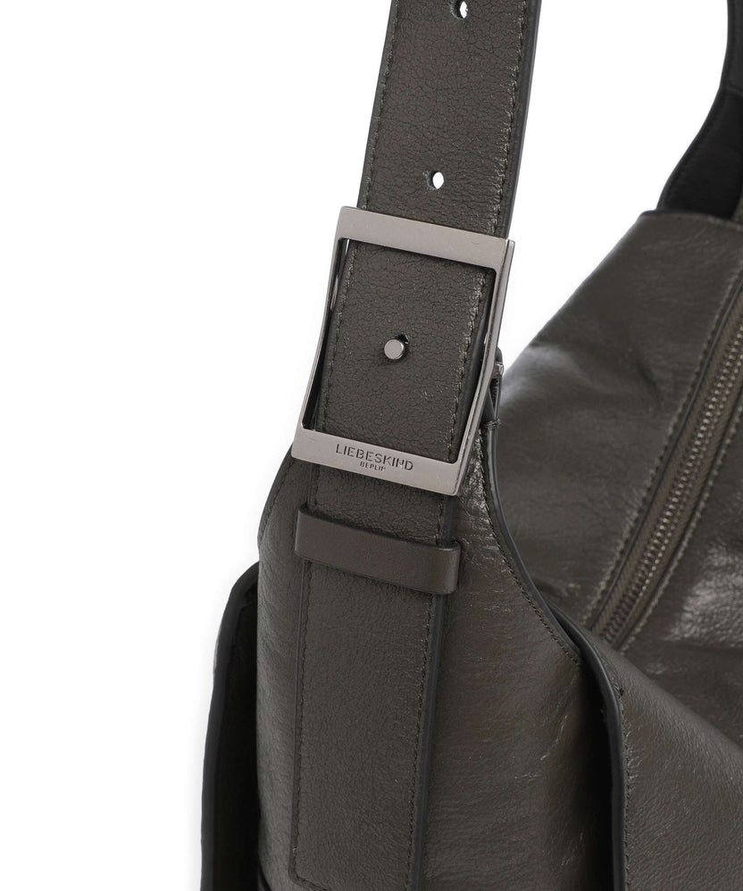 Liebeskind Lou Cracked Leather M Hobo bag forest