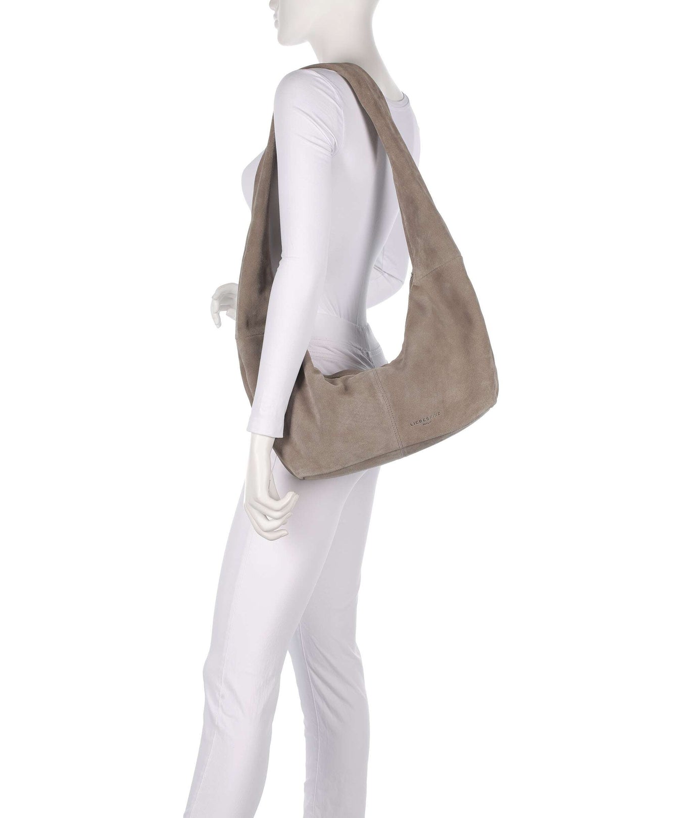 Liebeskind Bo Suede L Hobo bag neutral grey