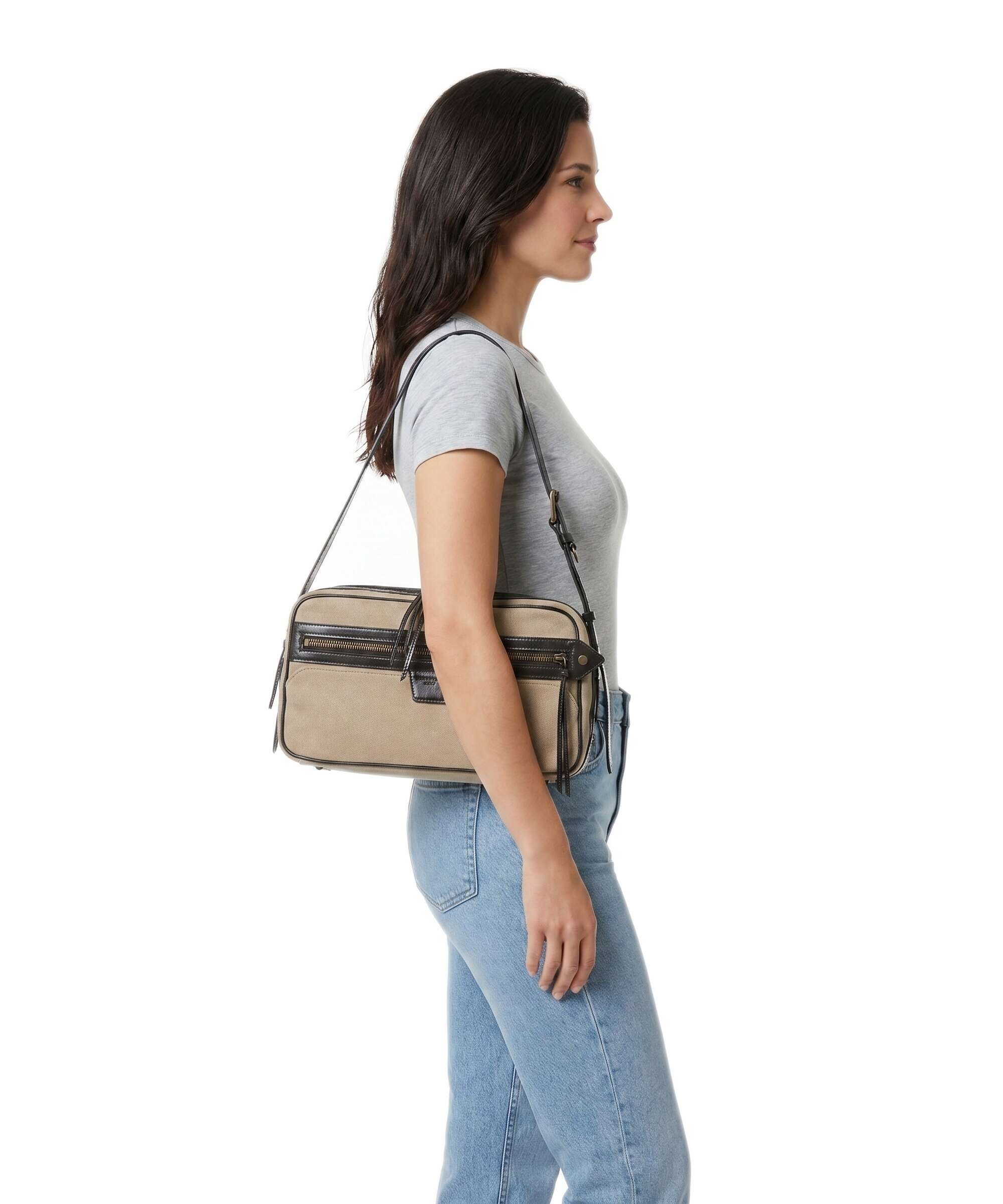 Liebeskind Juno Denim M Shoulder bag beige