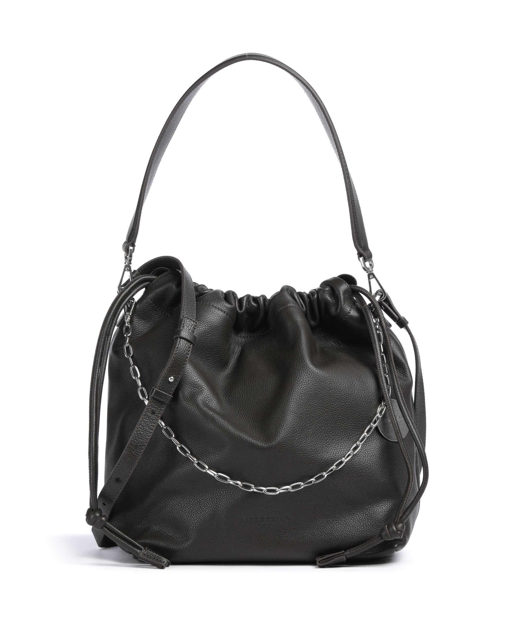 Liebeskind Lya II Small Pebble M Bucket bag deep soil
