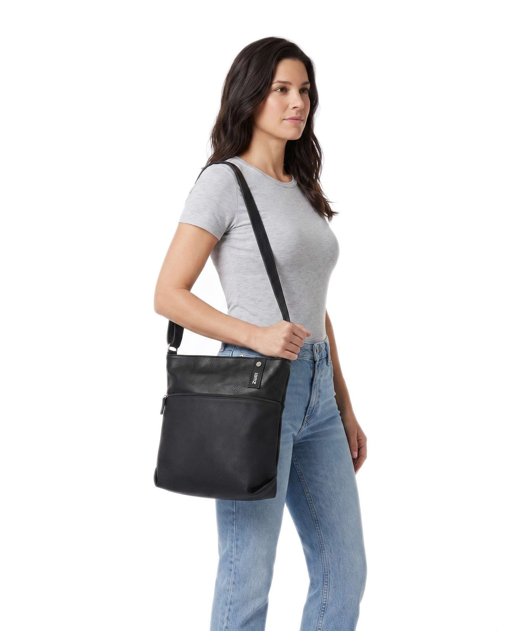 Zwei Jana J10 Shoulder bag nubuk black