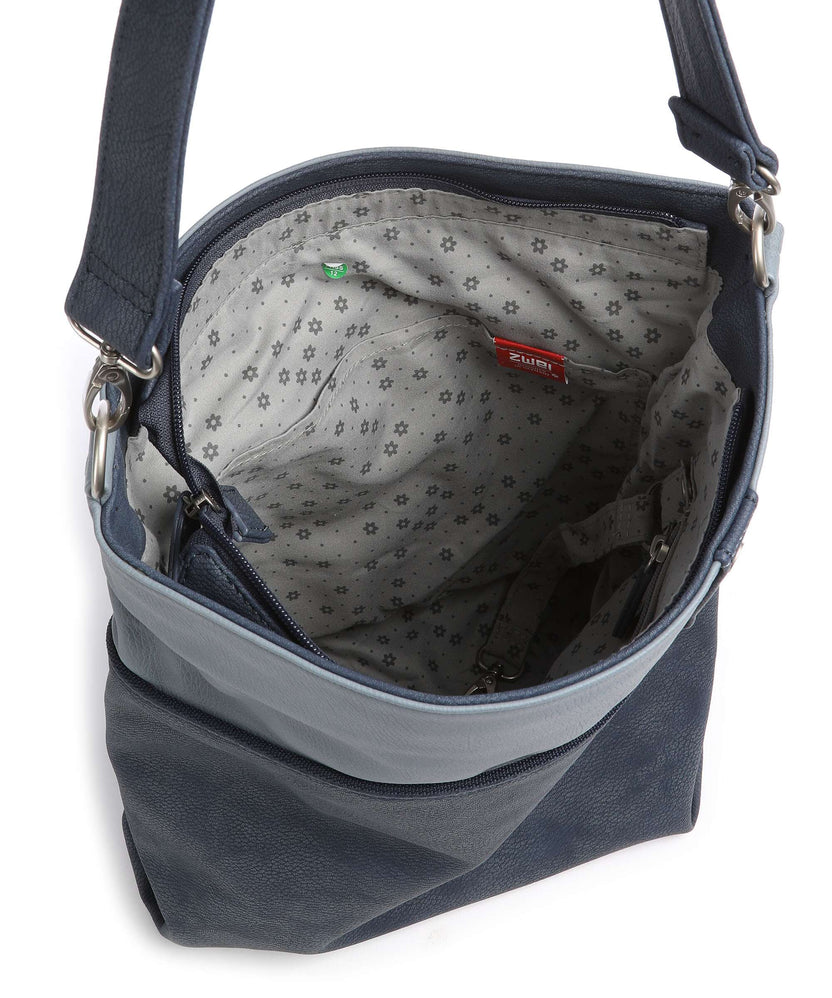 Zwei Jana J12 Hobo bag nubuk blue