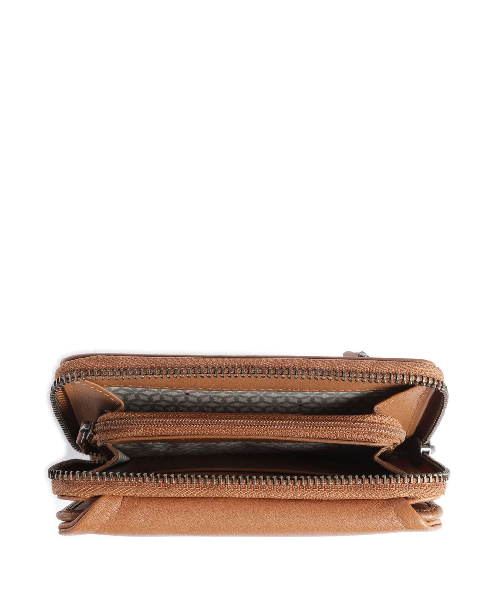 Aunts & Uncles Jamie's Orchard Dahlia Wallet cognac