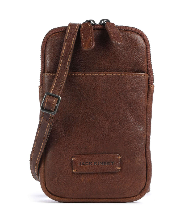 Jack Kinsky Porto 10 Phone bag cognac