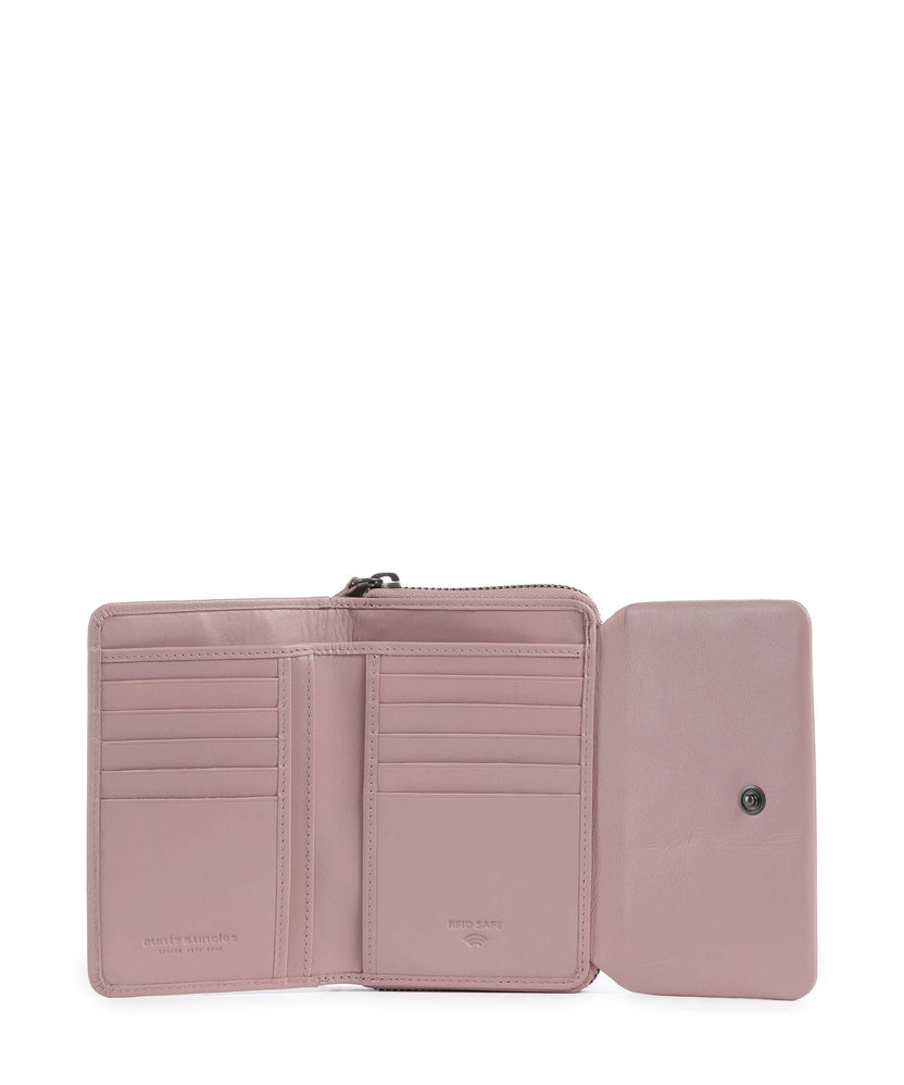 Aunts & Uncles Jamie's Orchard Dahlia RFID Wallet cosmetic pink
