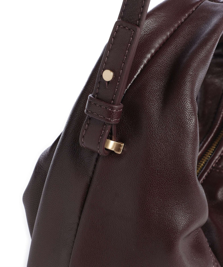 Les Visionnaires Greta Icon Crinkle Silky Handbag vinyard red