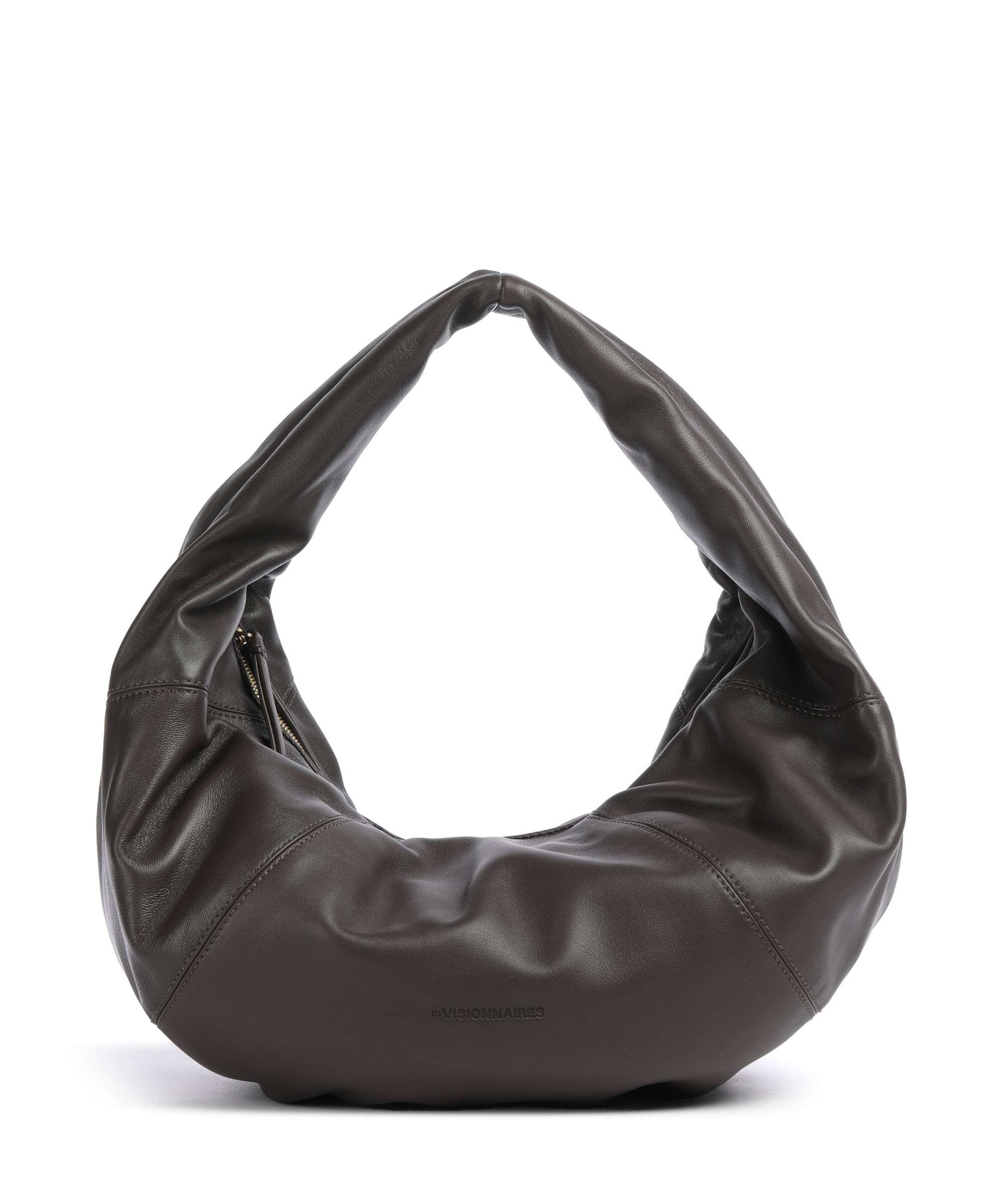 Les Visionnaires Greta Icon Silky Hobo bag chocolate brown