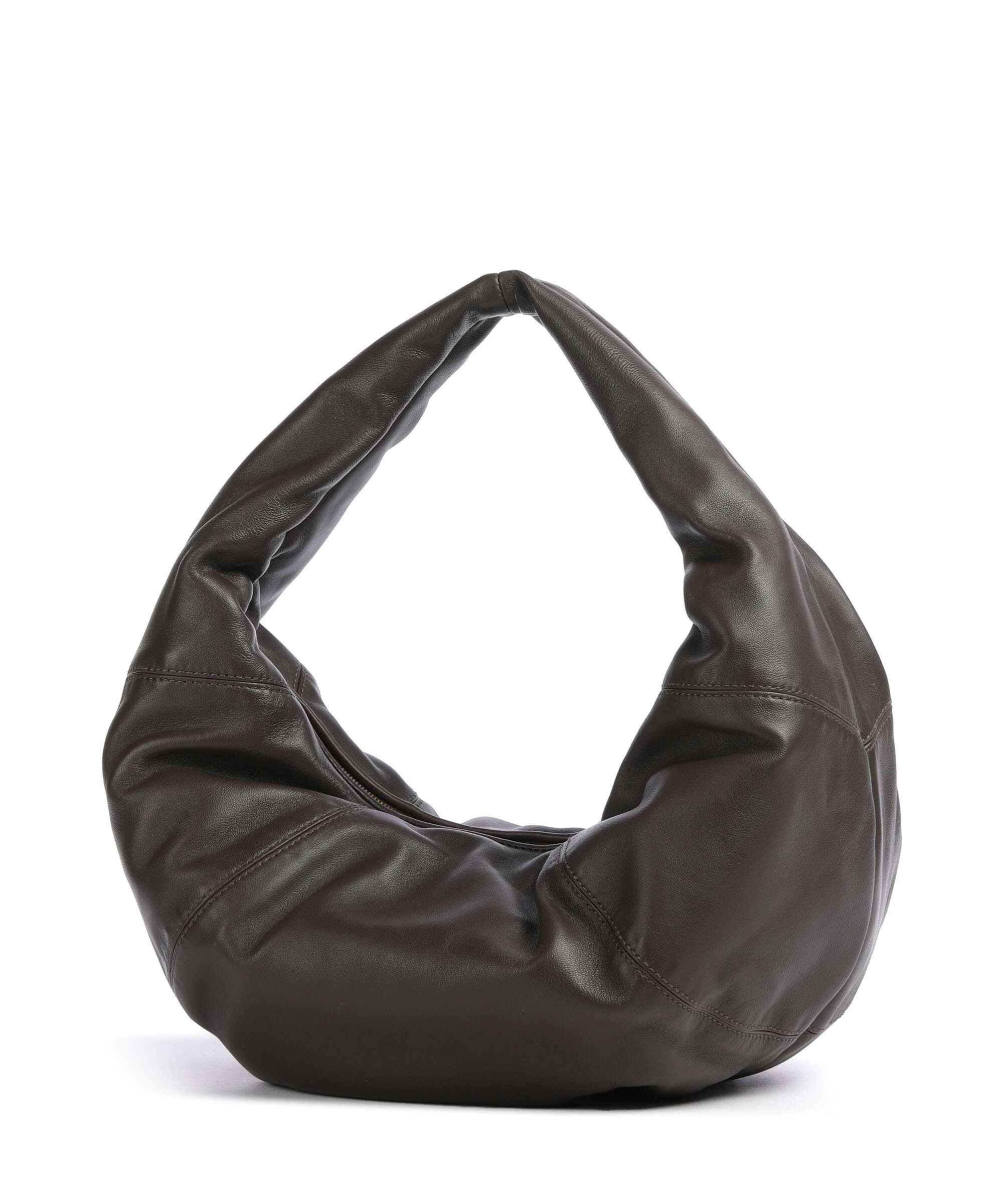 Les Visionnaires Greta Icon Silky Hobo bag chocolate brown