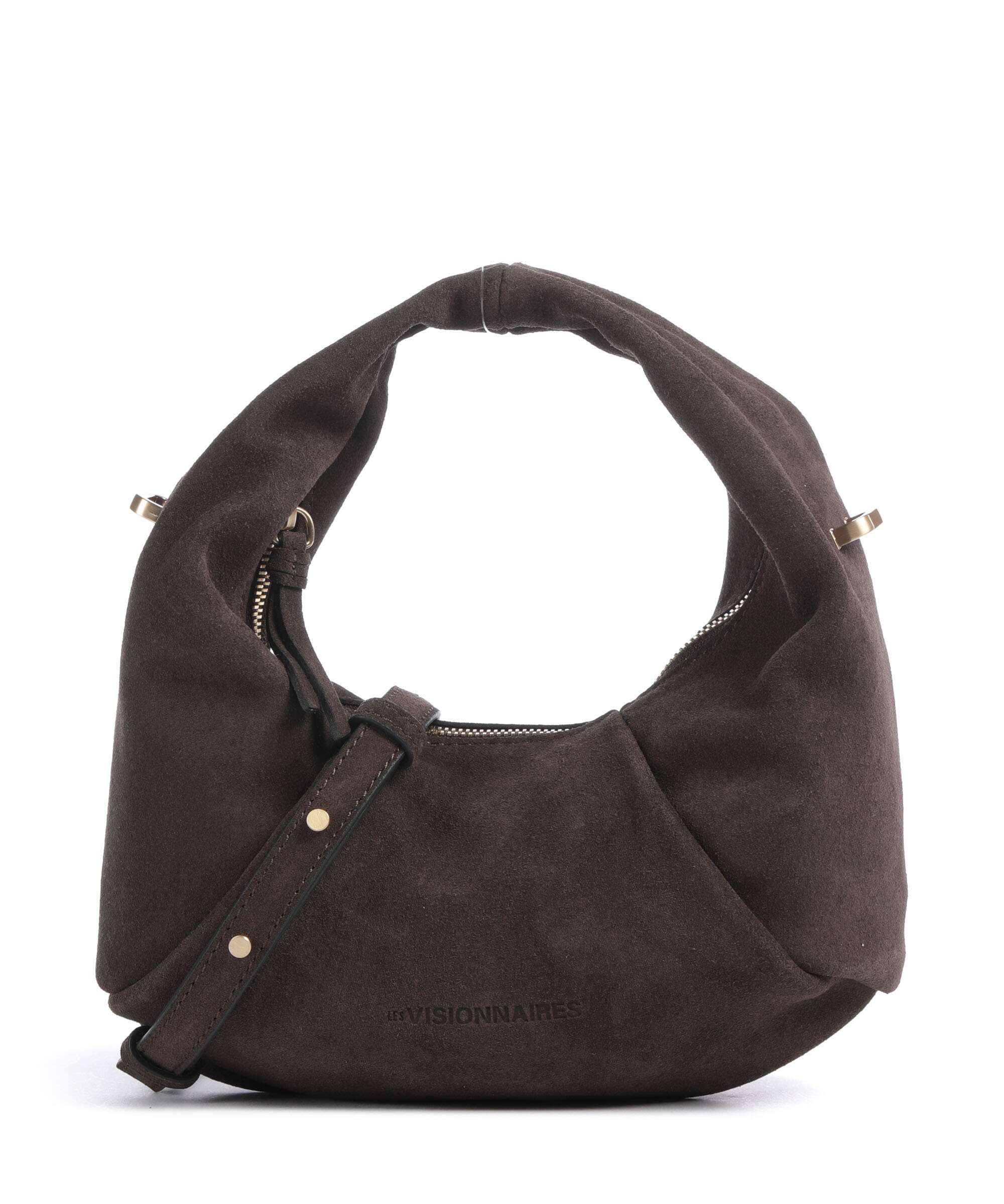 Les Visionnaires Greta Essentil Cozy Mini Handbag dark brown