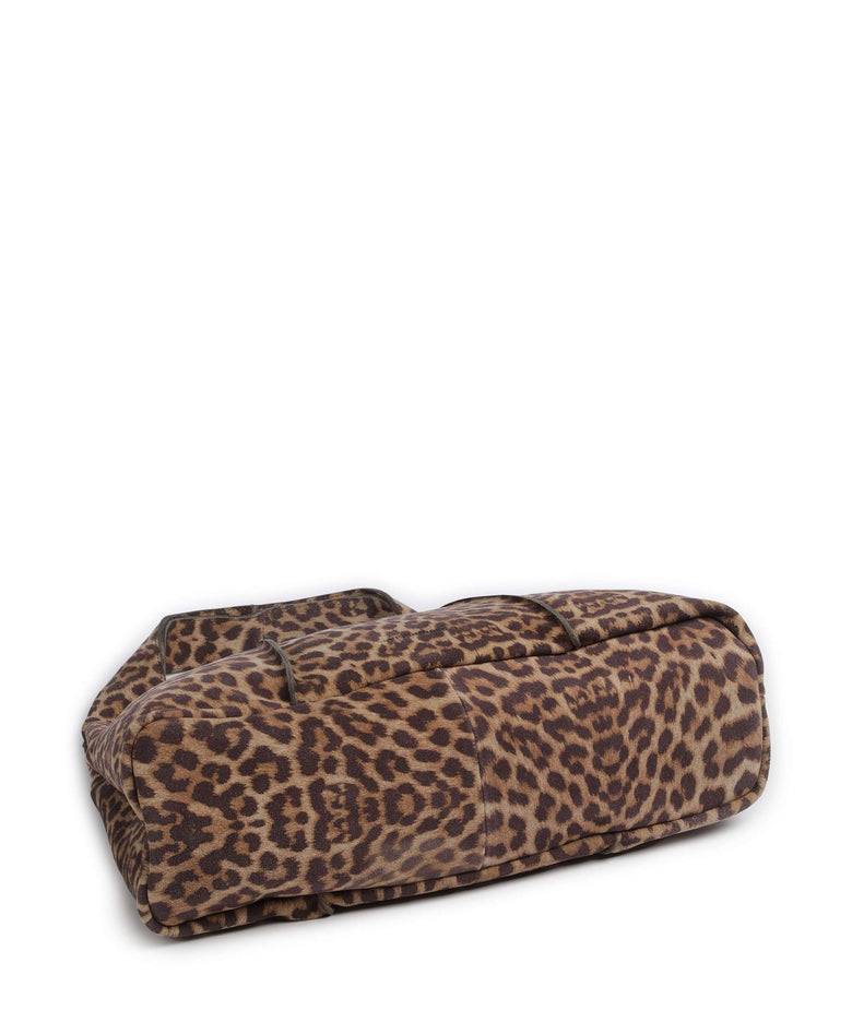 Les Visionnaires Paz Essential Cozy Hobo bag leo print