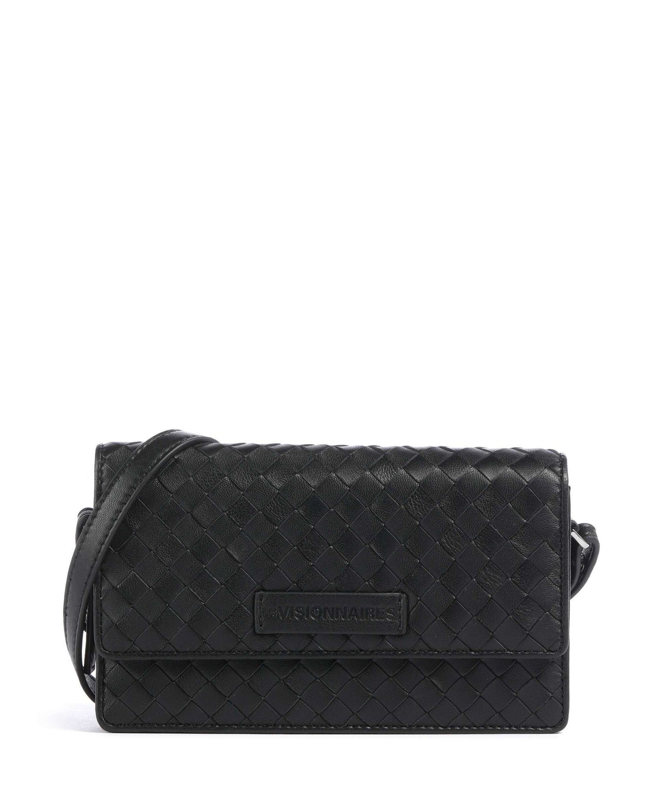 Les Visionnaires Brit Weave Silky Crossbody bag black
