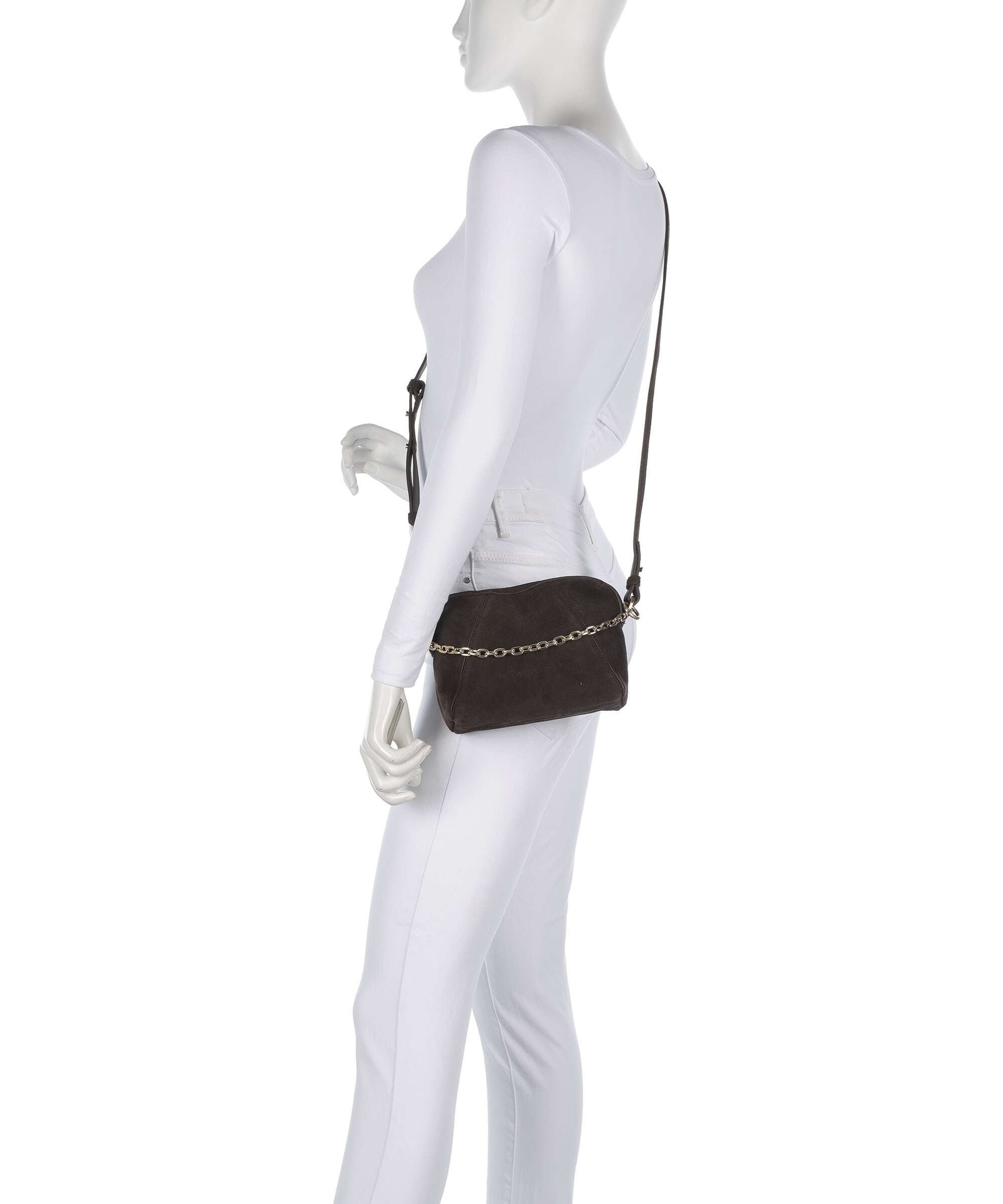Les Visionnaires Lynn Cozy Chain Crossbody bag dark brown