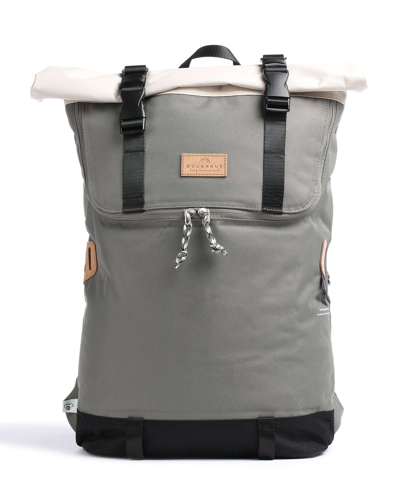 Doughnut Reborn Christopher Rolltop backpack grey/stone