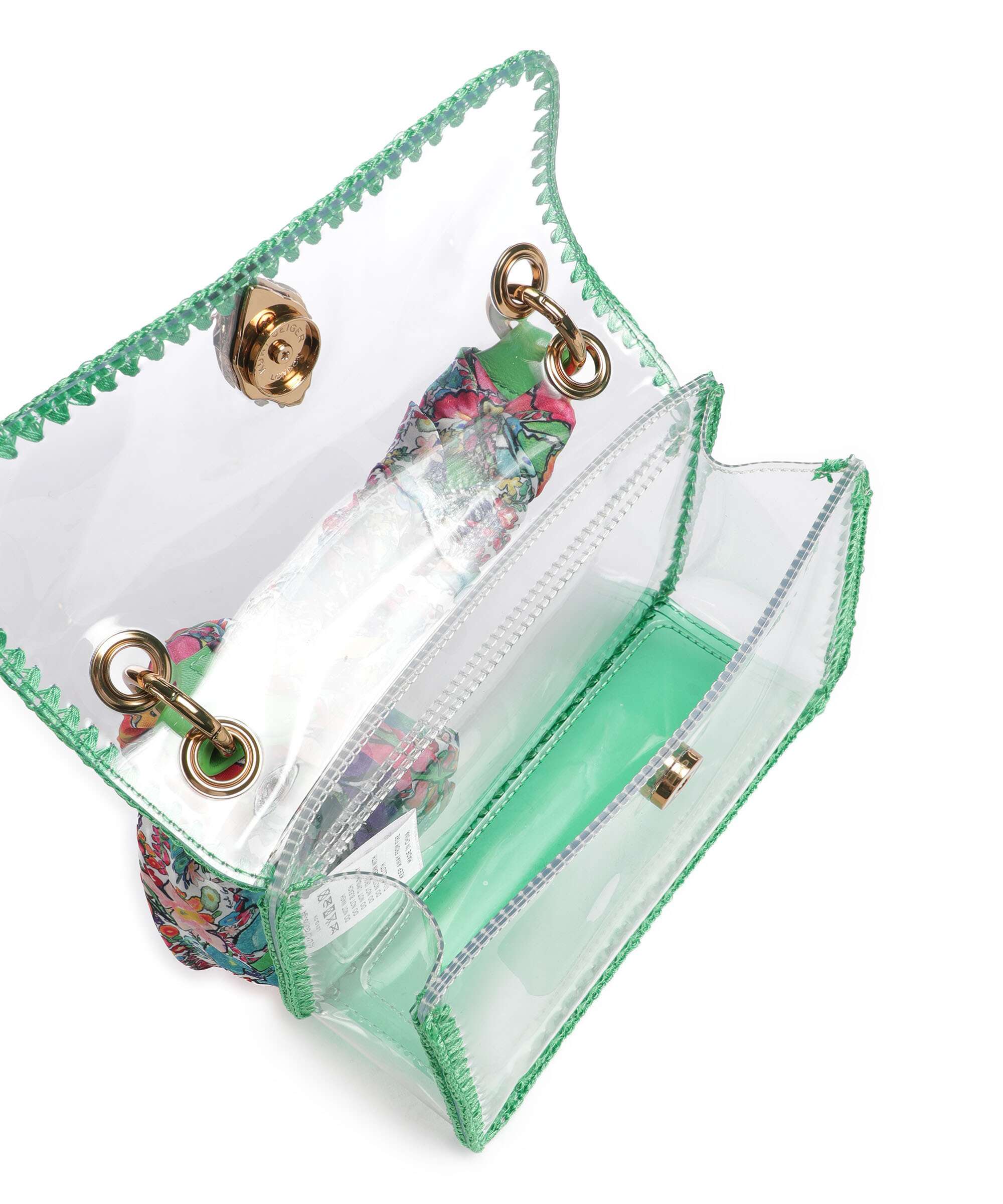 Kurt Geiger Kensington Vinyl Mini Crossbody bag green combination