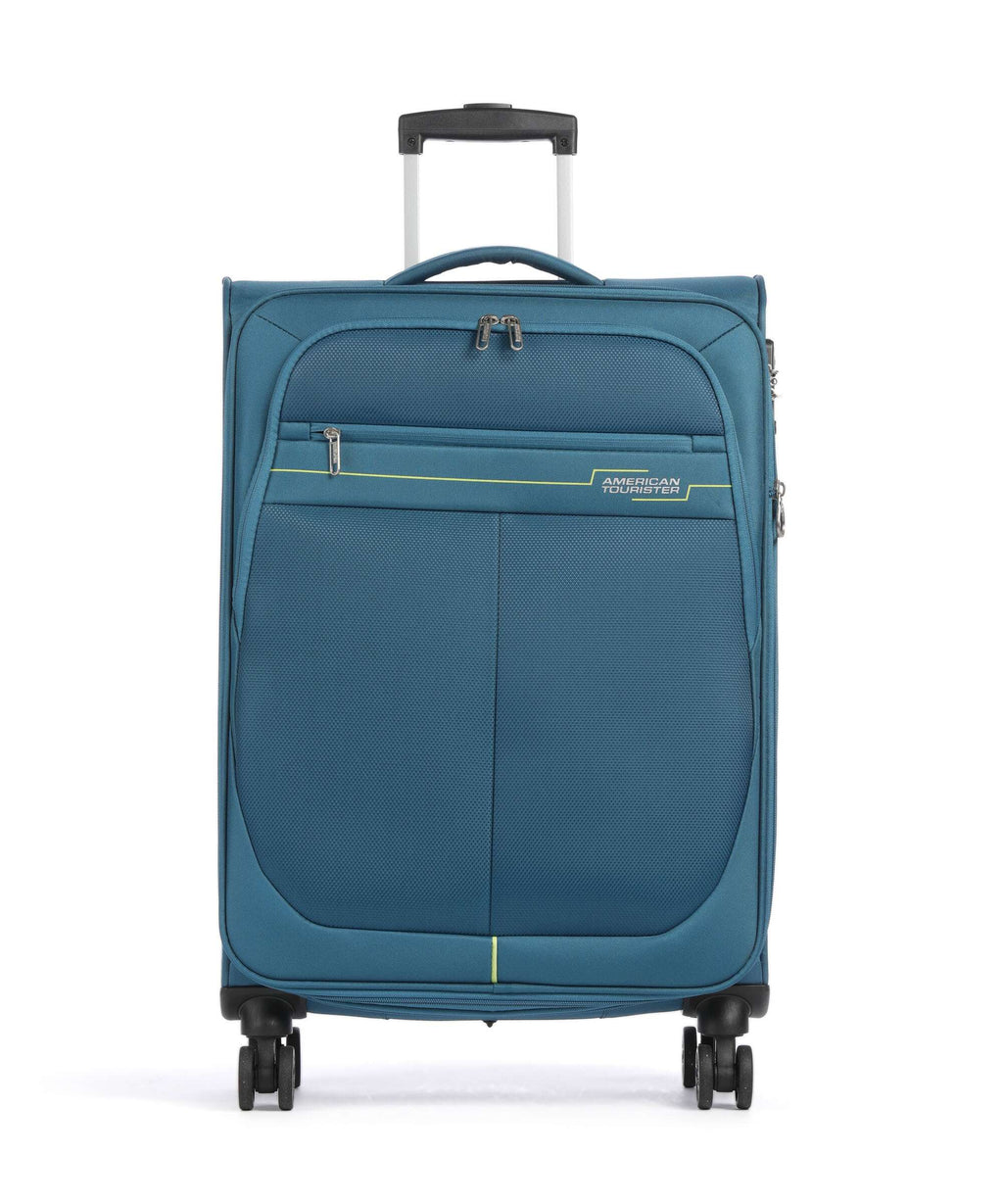 American Tourister Deep Dive Spinner (4 wheels) teal/lime
