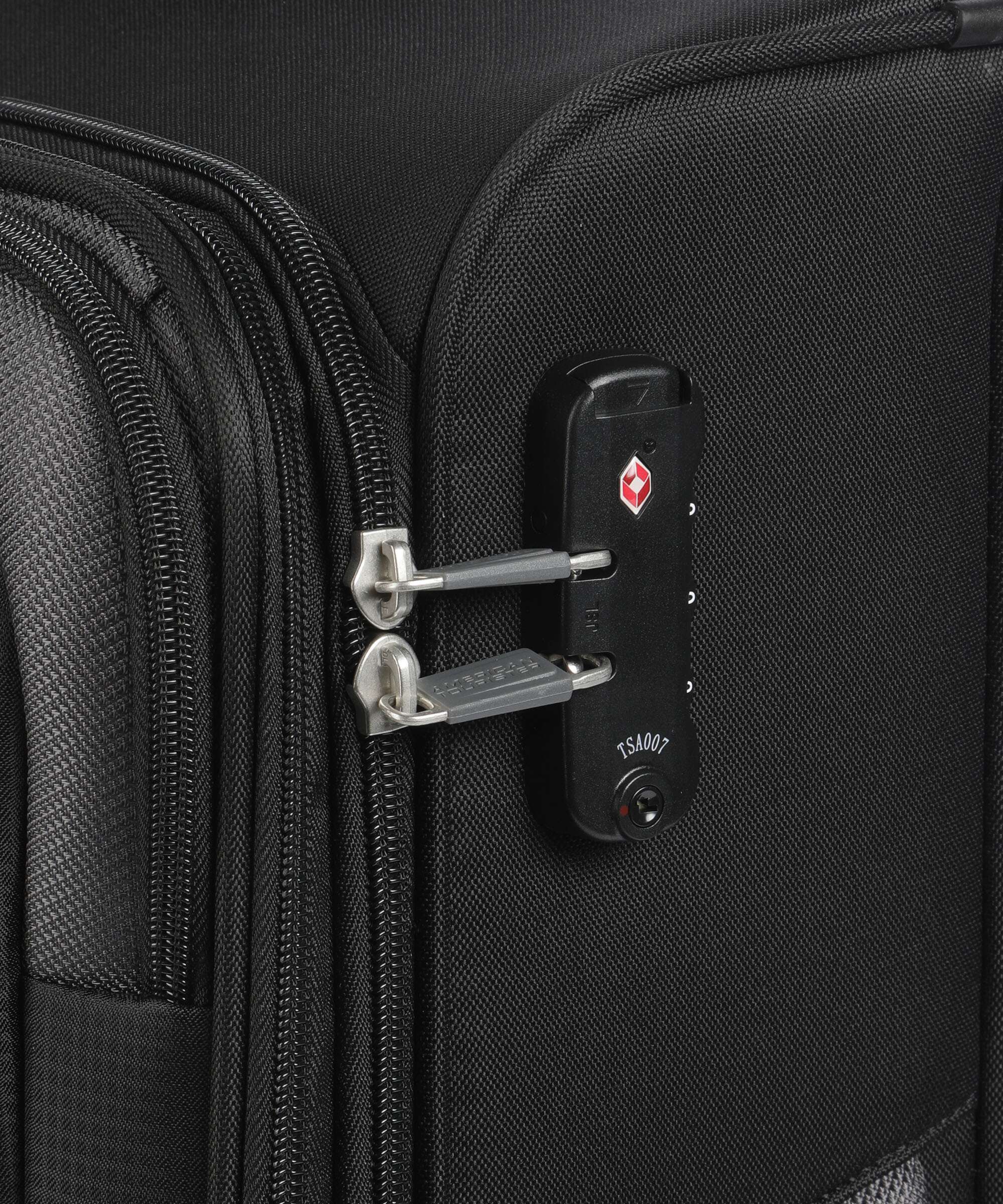 American Tourister Pulsonic Spinner (4 wheels) asphalt black