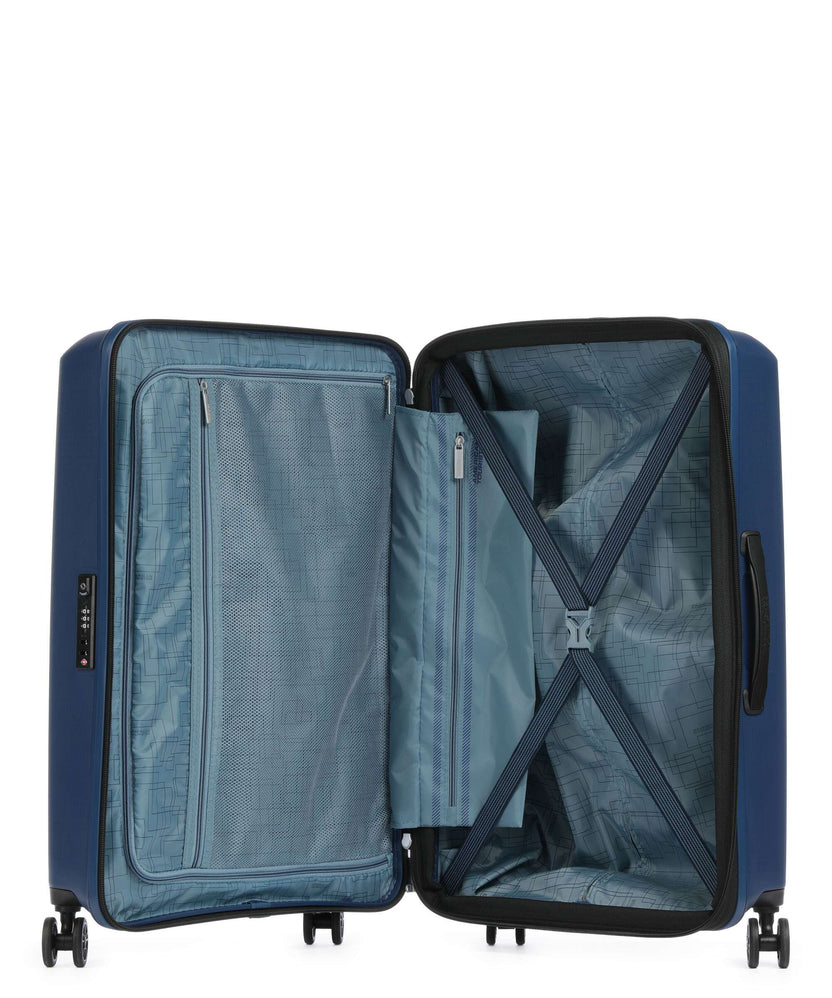 American Tourister Aerostep Spinner (4 wheels) navy blue