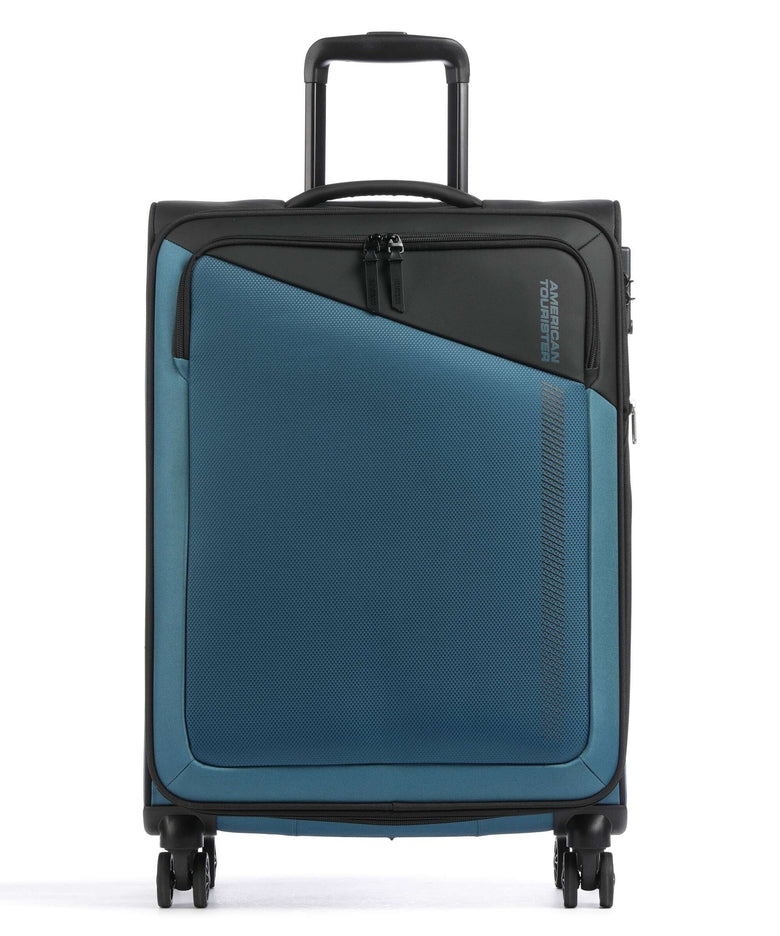 American Tourister Daring Dash M Spinner (4 wheels) black/blue