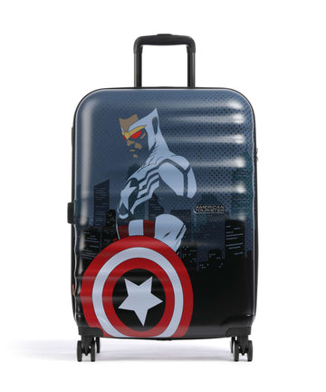 American Tourister Wavebreaker Disney 4-Pyöräiset matkalaukku captain america city