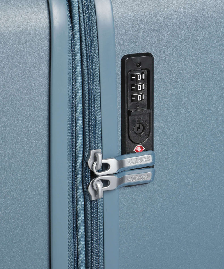 American Tourister Dynabelt Spinner (4 wheels) rainstorm blue