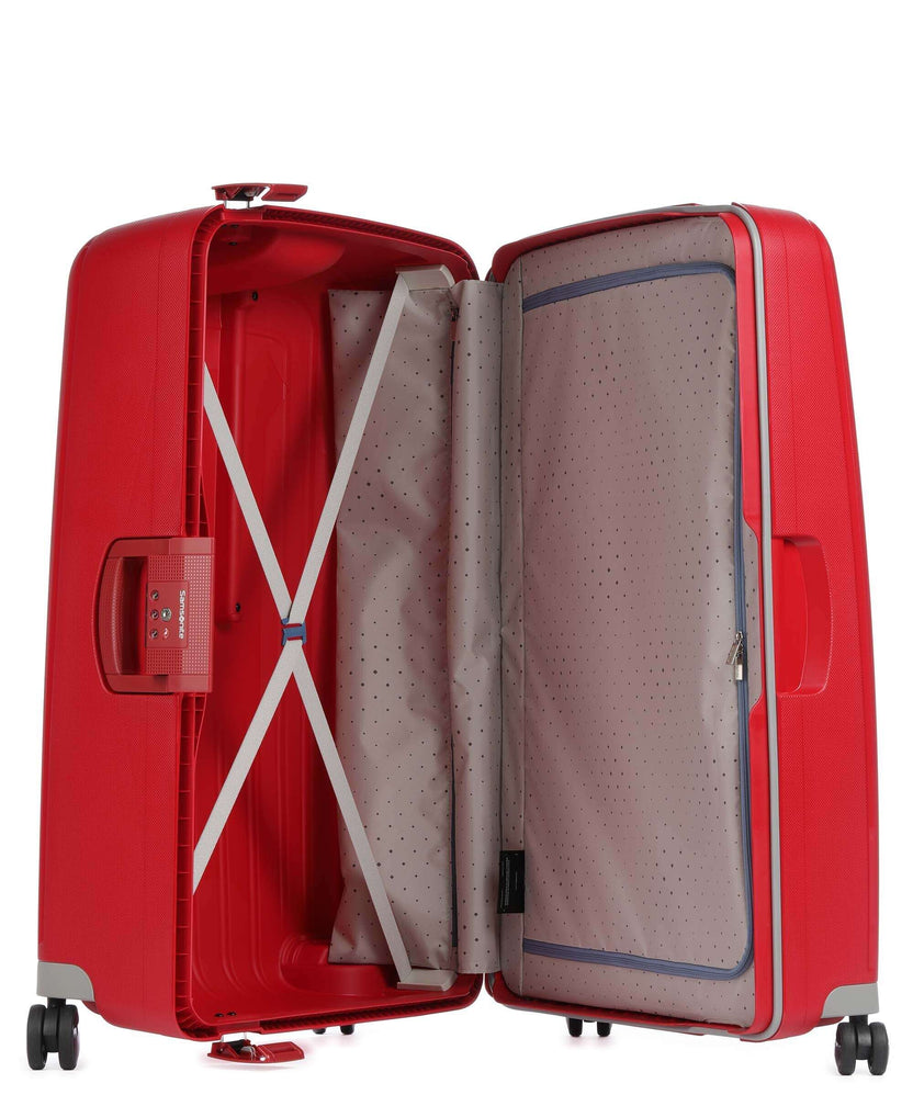 Samsonite S'Cure Spinner (4 wheels) cimson red